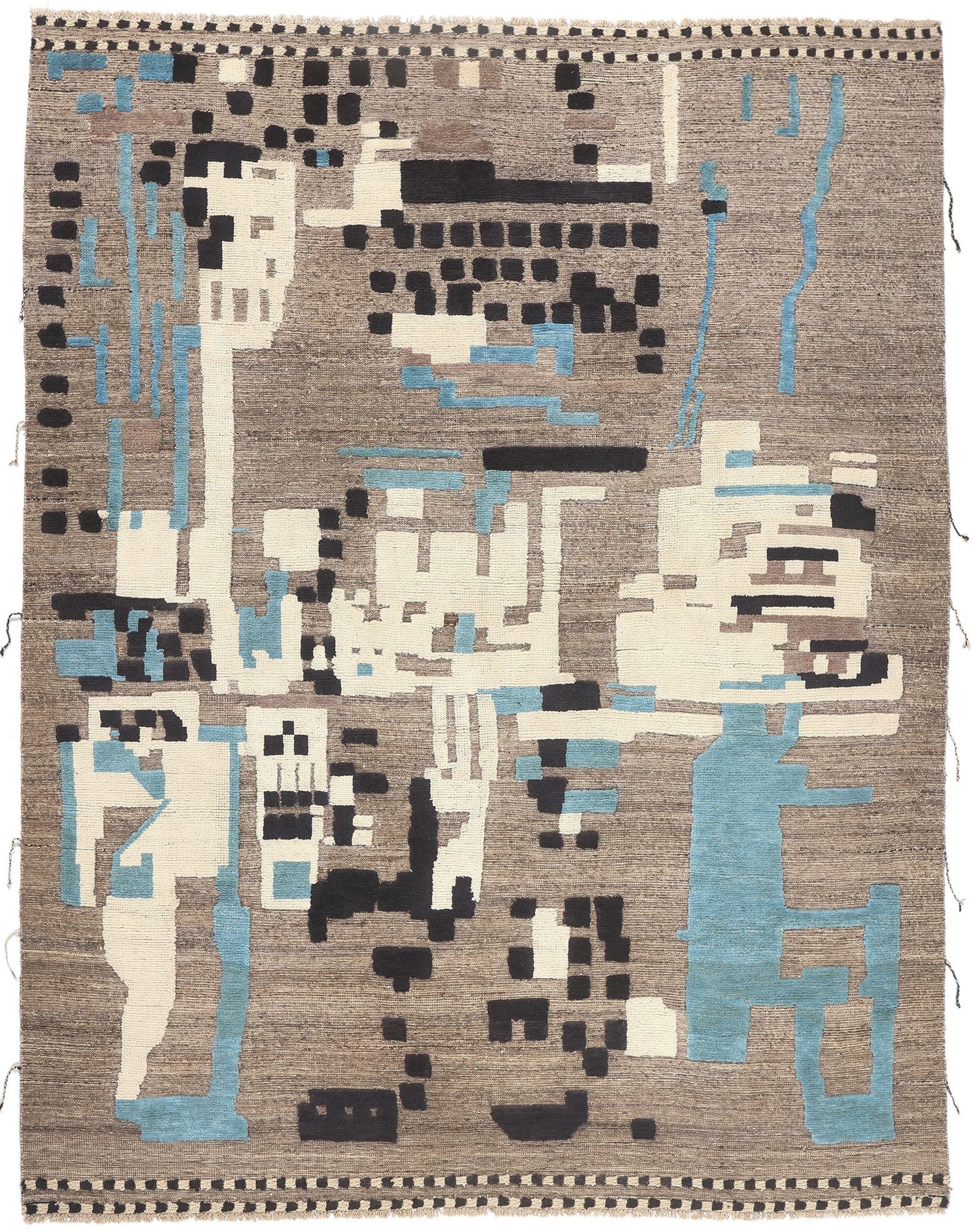 10 x 13 Modern Moroccan High-Low Rug 81007