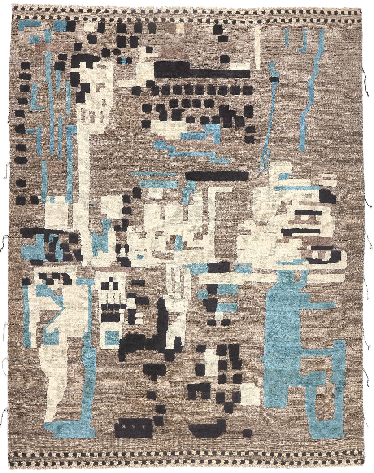 10 x 13 Modern Moroccan High-Low Rug 81007