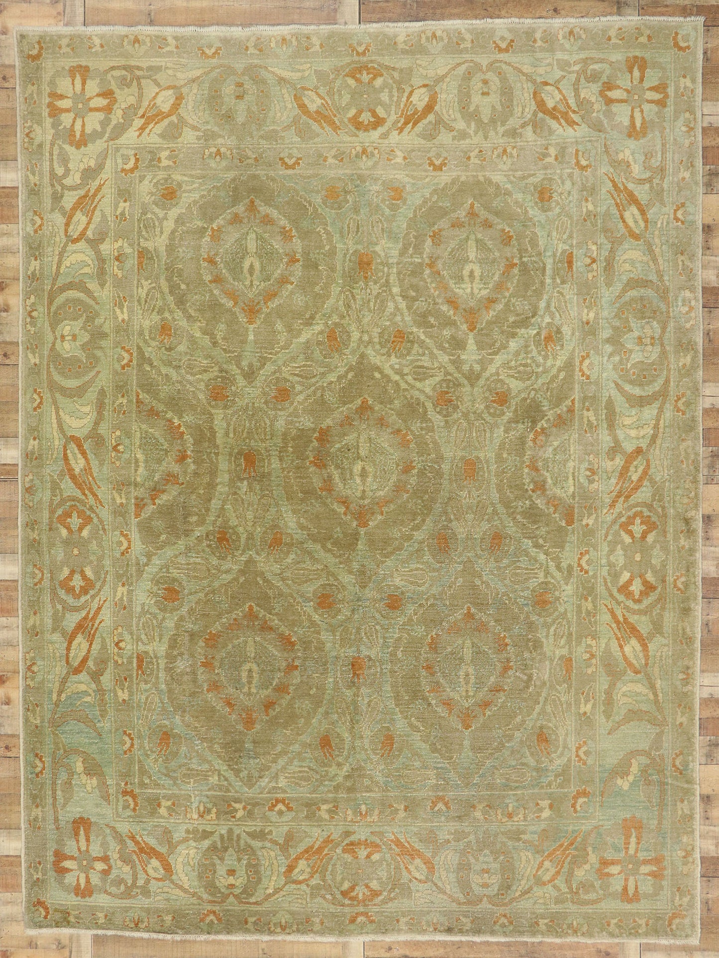 10 x 13 Modern Turkish Oushak Rug 51618