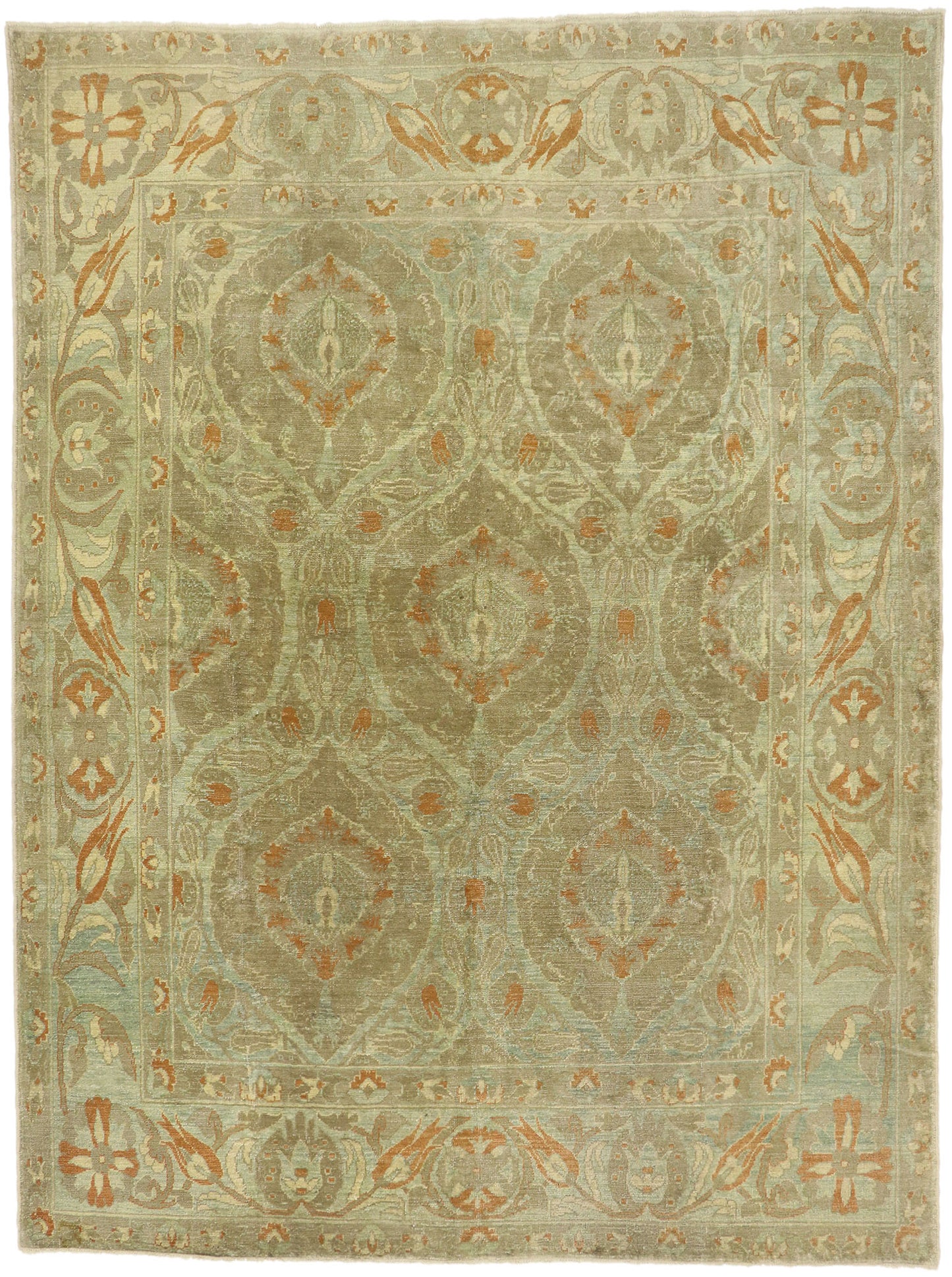 10 x 13 Modern Turkish Oushak Rug 51618
