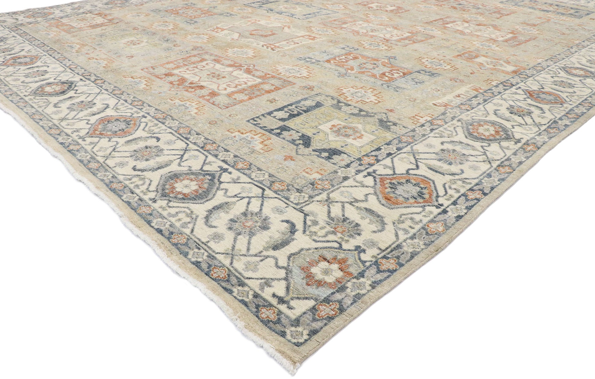 10 x 13 Vintage-Inspired Oushak Rug 30630