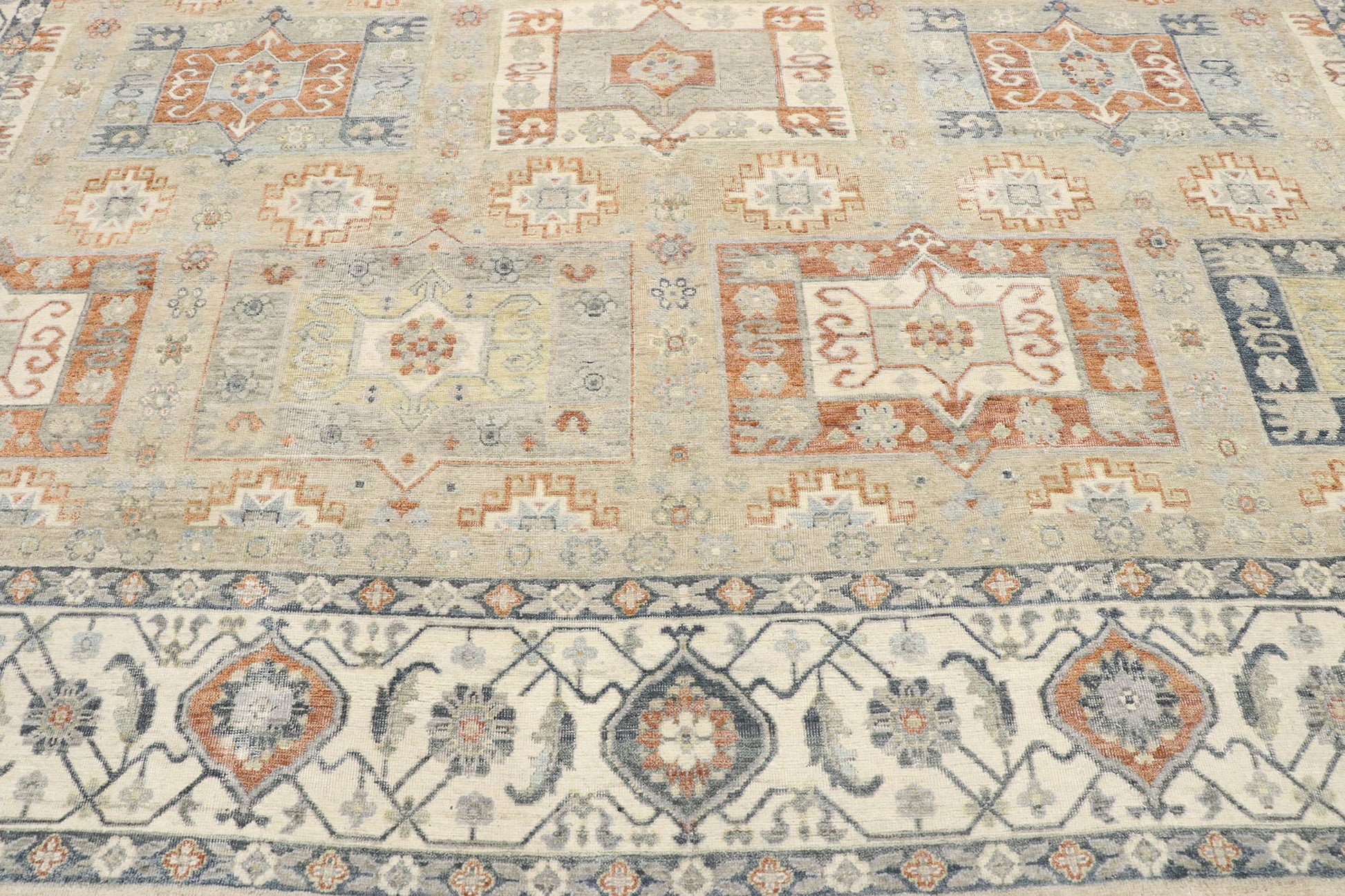 10 x 13 Vintage-Inspired Oushak Rug 30630