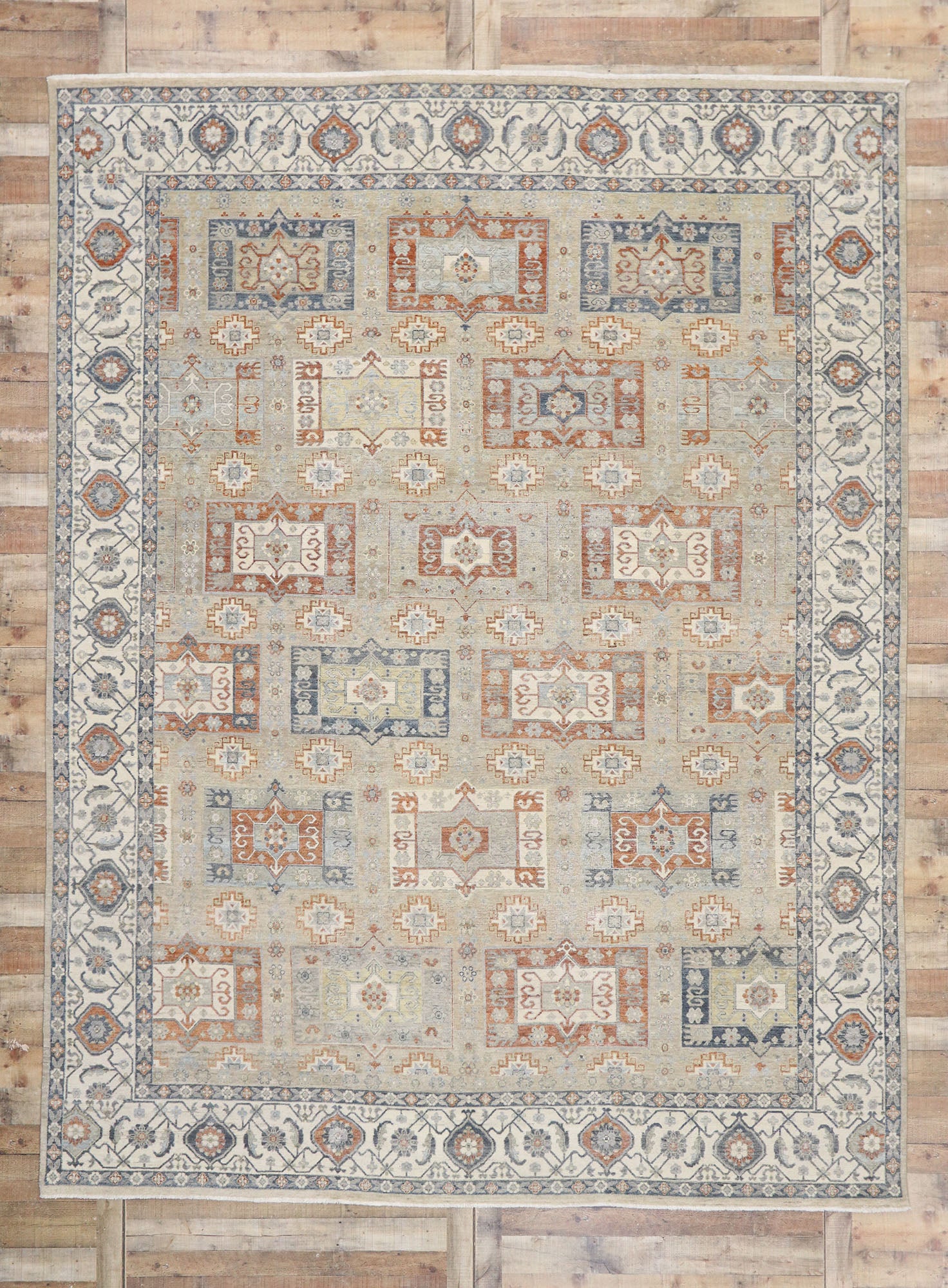 10 x 13 Vintage-Inspired Oushak Rug 30630