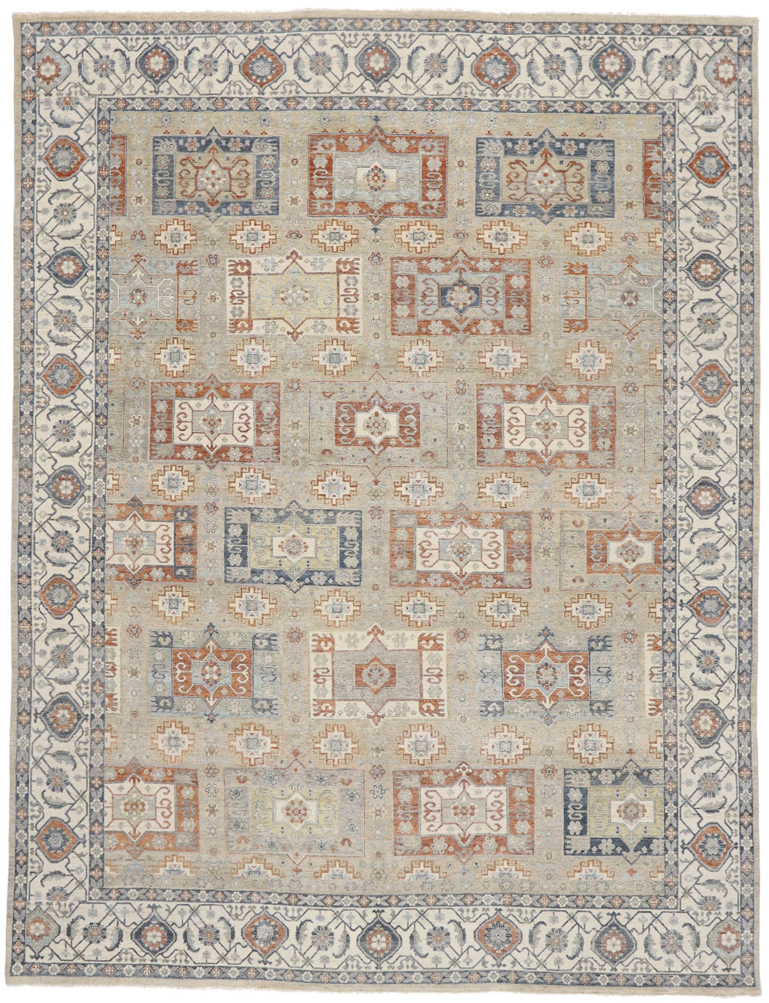 10 x 13 Vintage-Inspired Oushak Rug 30630