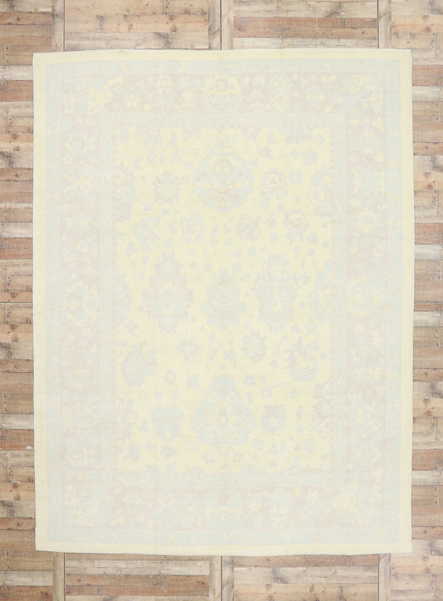 10 x 13 Muted Turkish Oushak Rug 53156