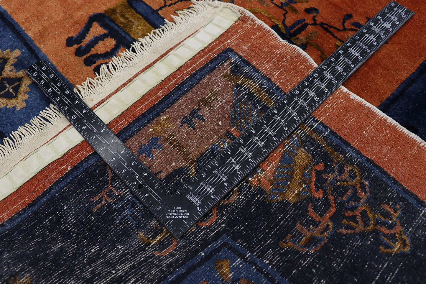 10 x 13 Distressed Antique Chinese Rug 78129