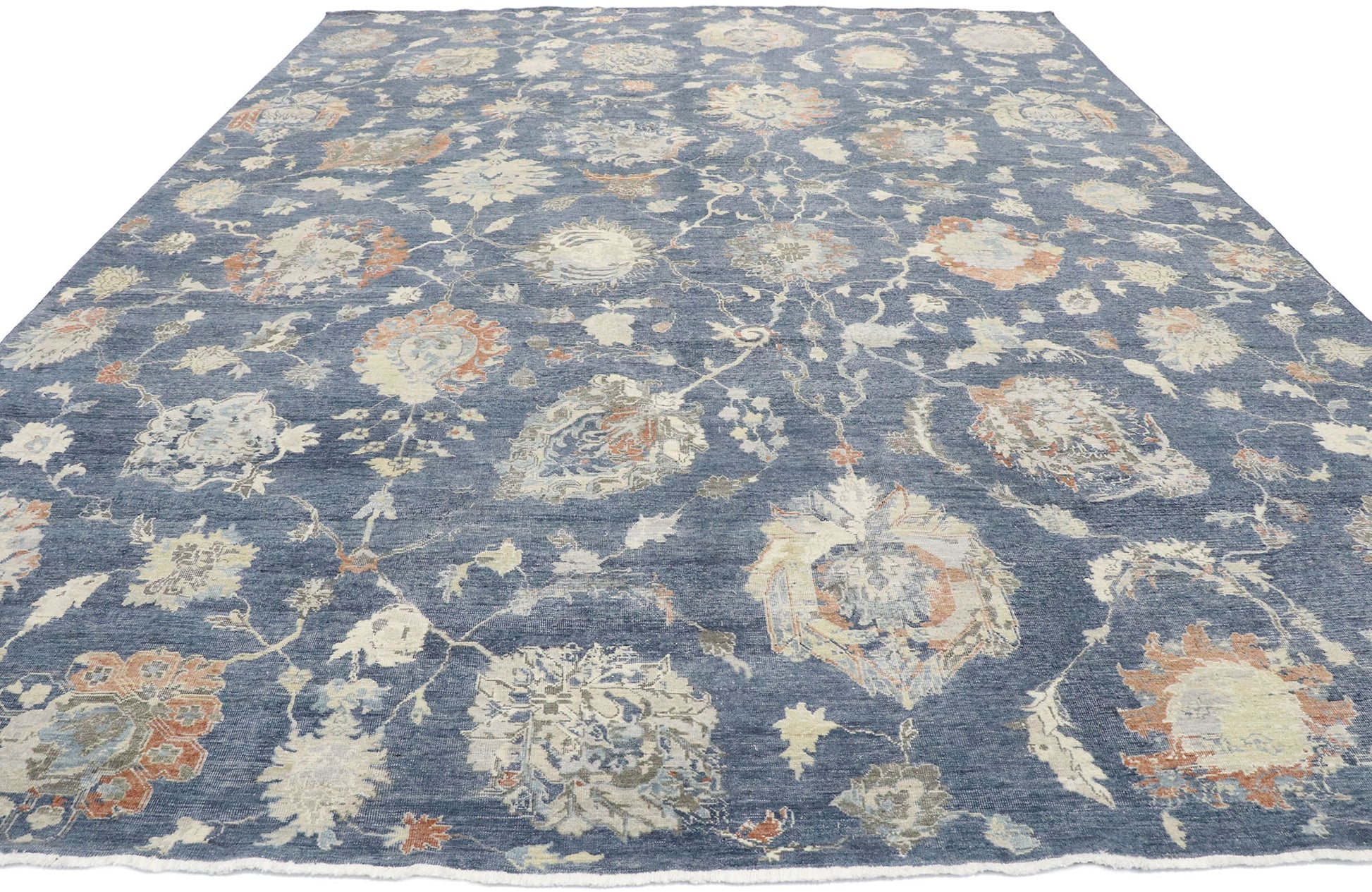 10 x 13 Vintage-Inspired Oushak Rug 30633