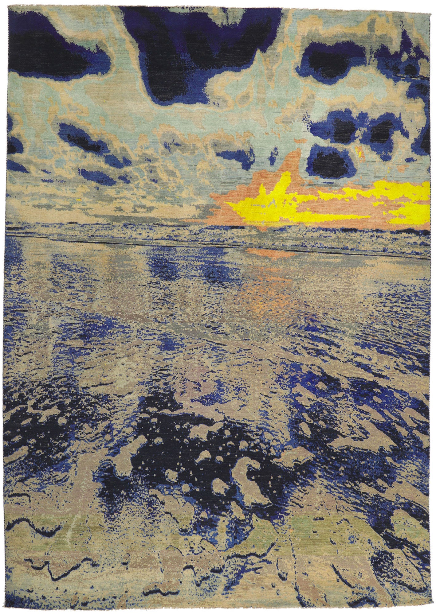 10 x 14 Contemporary Seascape Area Rug 80753