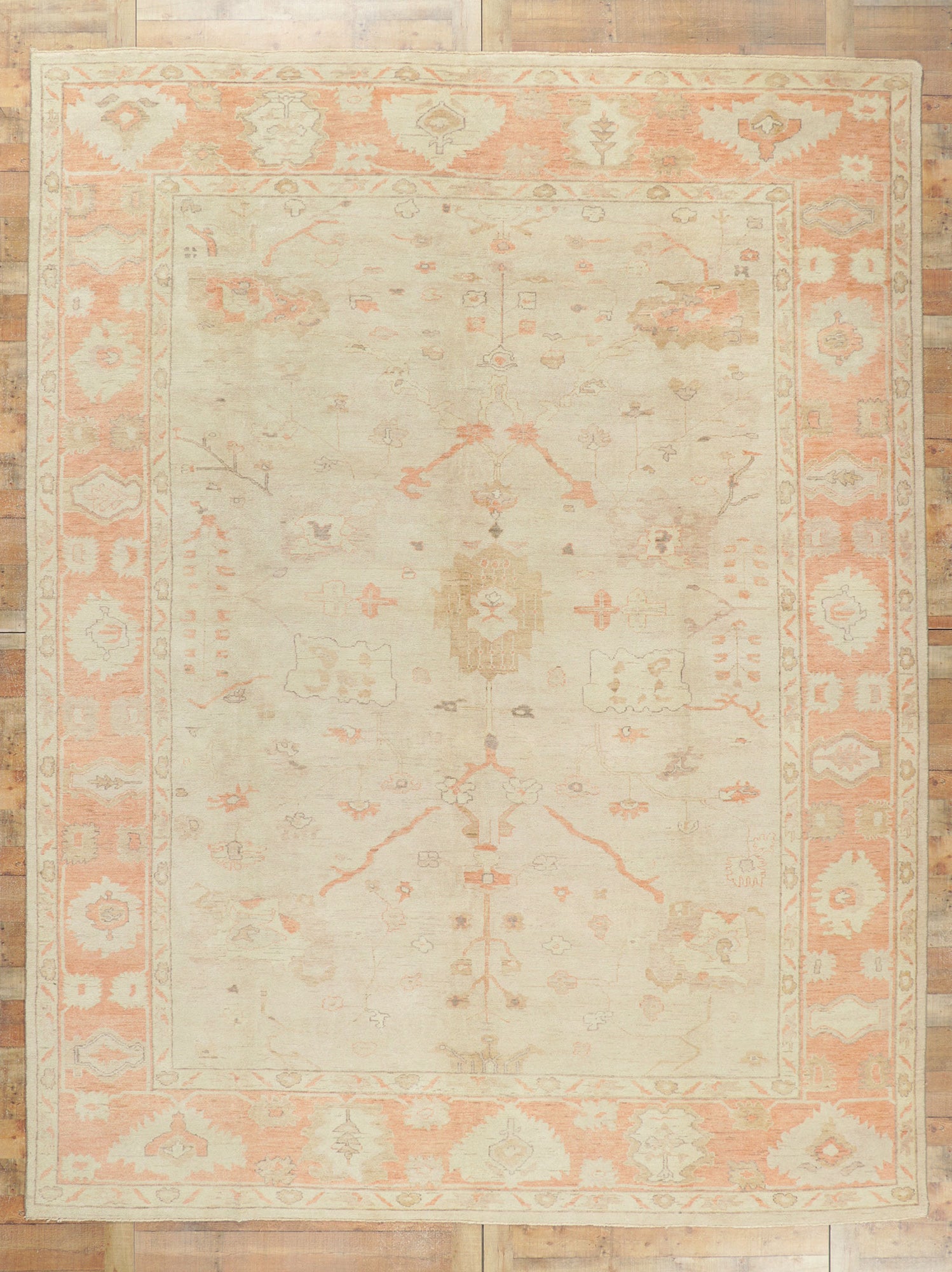 10 x 14 Vintage-Inspired Oushak Rug 30108