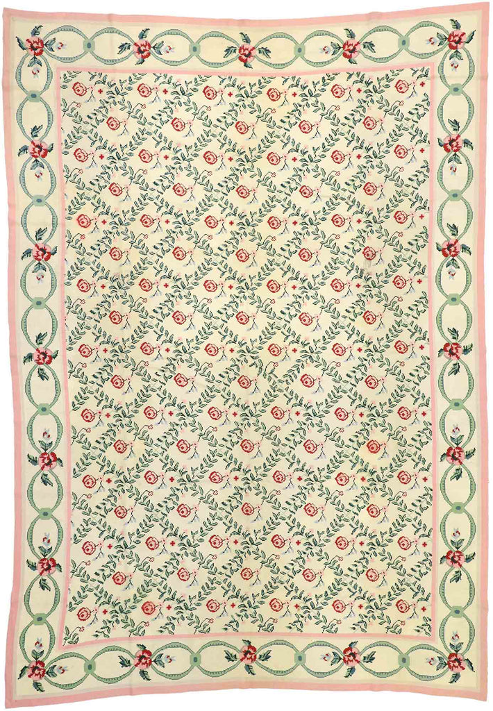 10 x 14 Vintage Chinese Needlepoint Rug 77205