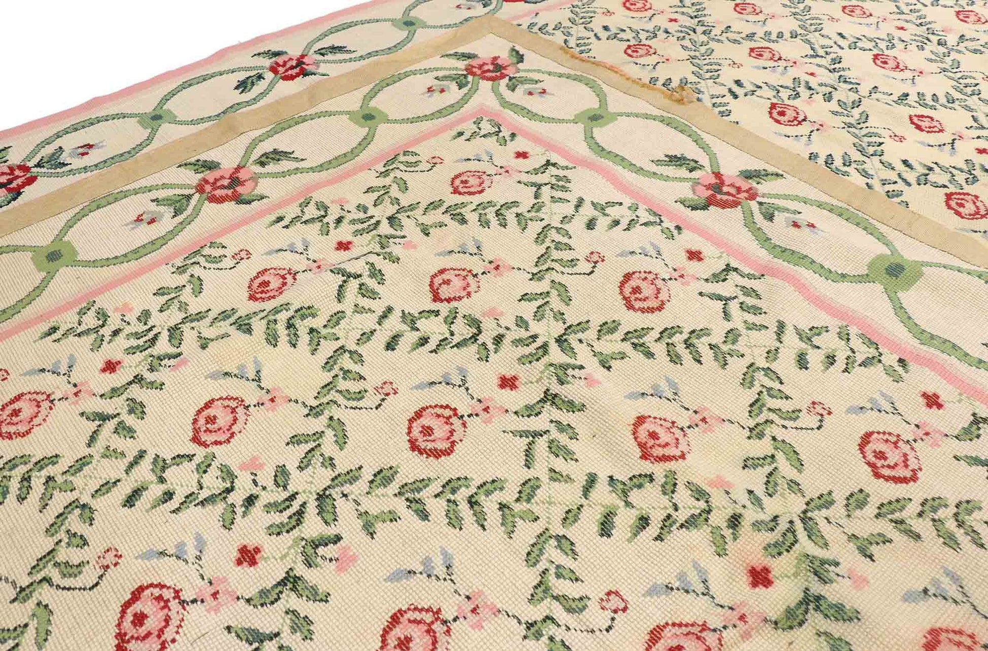 10 x 14 Vintage Chinese Needlepoint Rug 77205