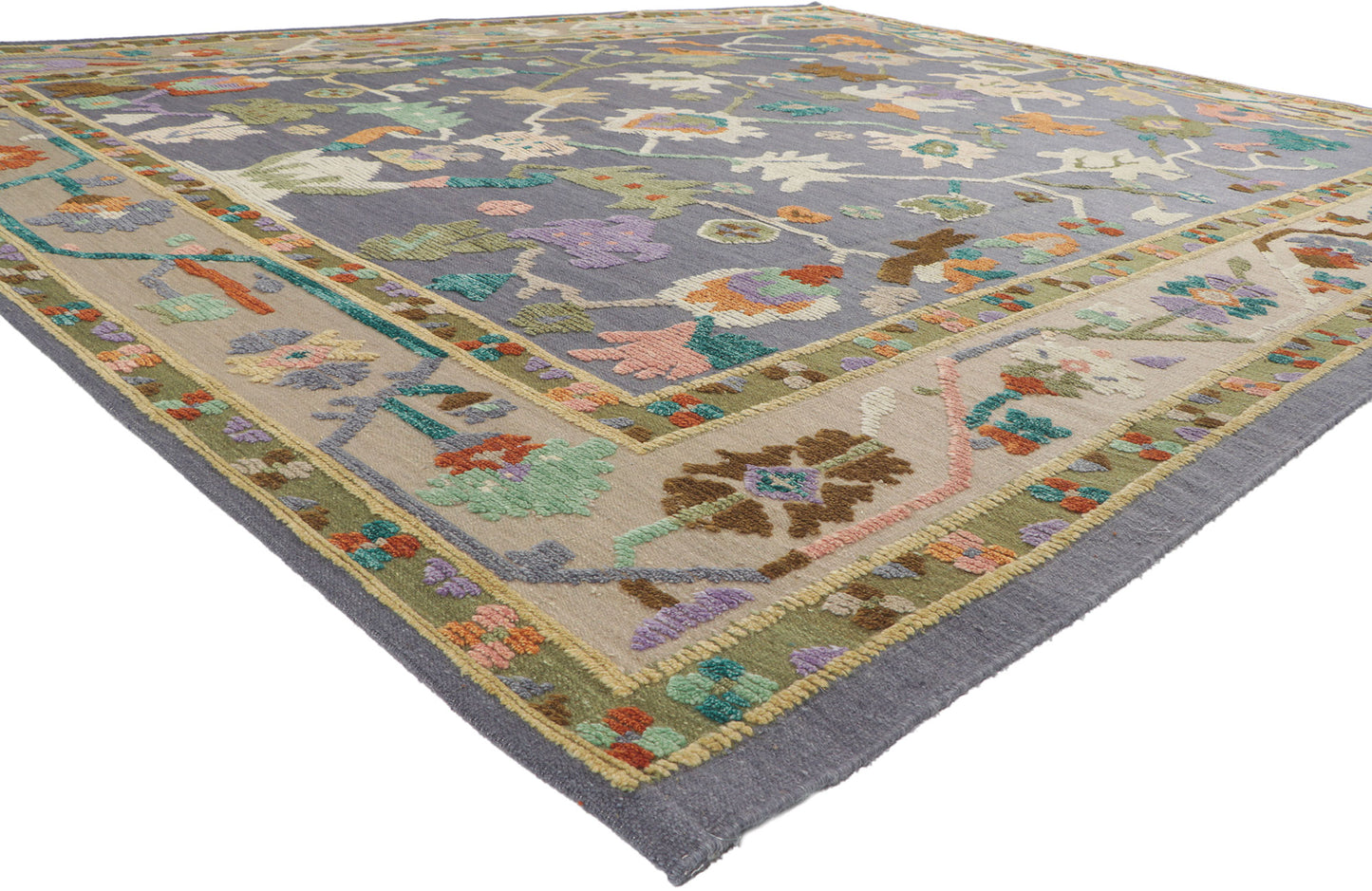 11 x 13 Modern Oushak High-Low Rug 30390