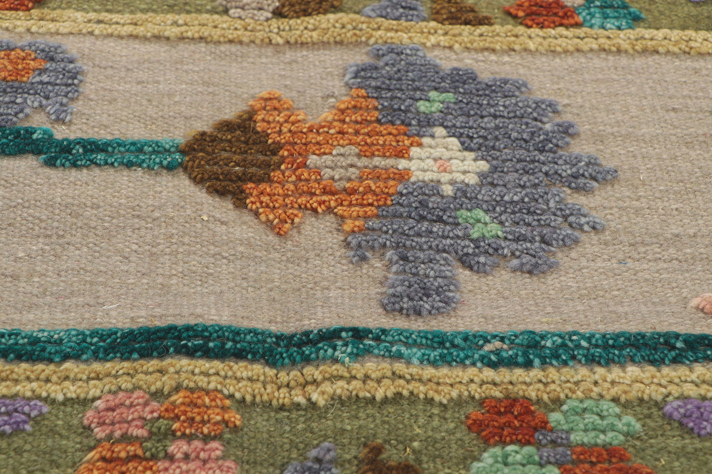 11 x 13 Modern Oushak High-Low Rug 30390