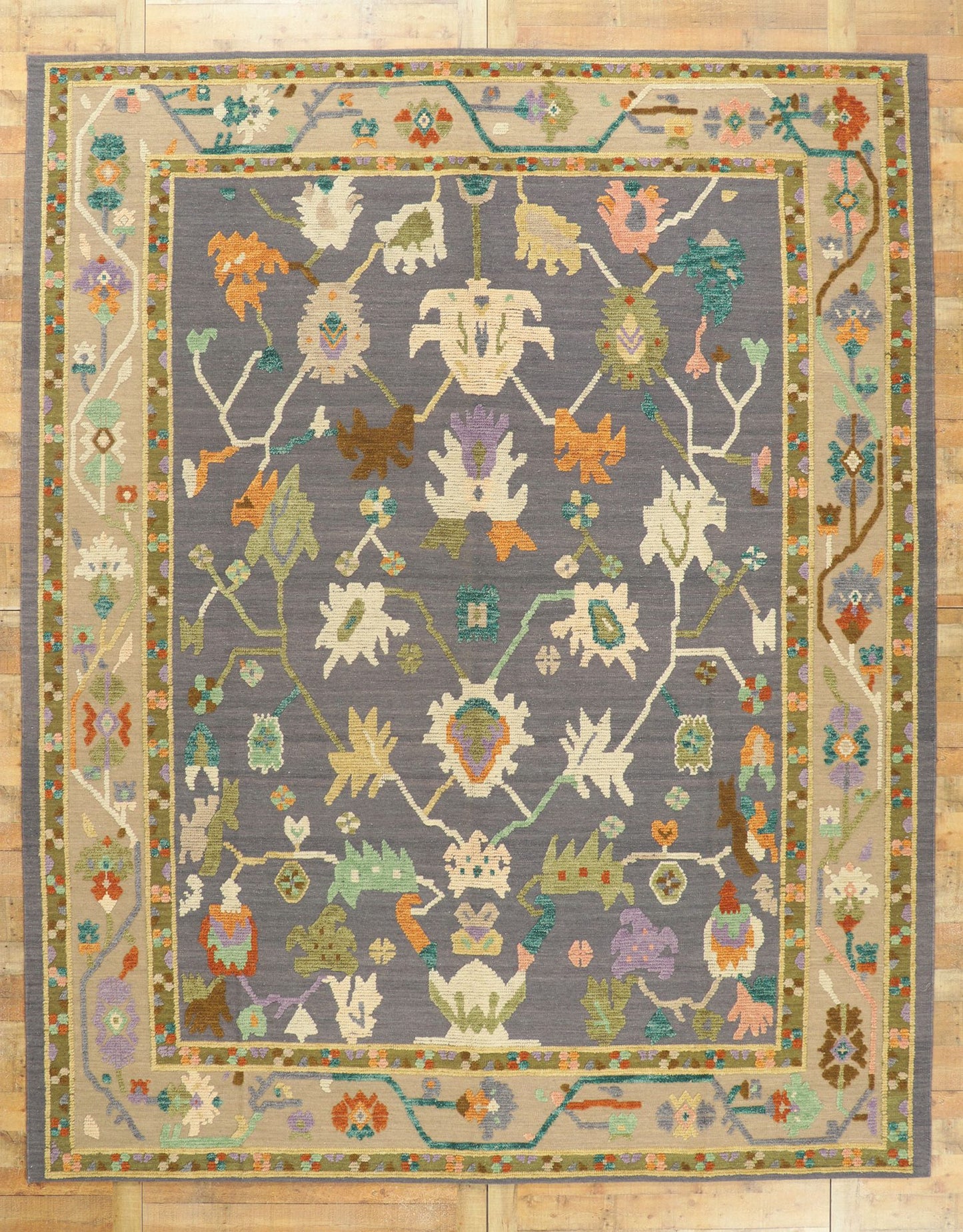 11 x 13 Modern Oushak High-Low Rug 30390