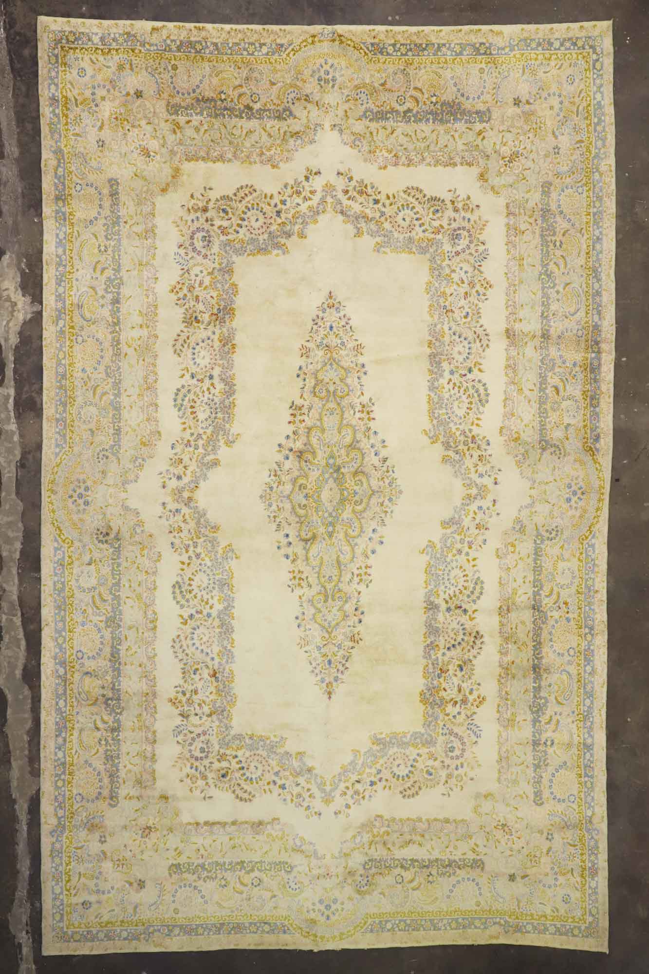 11 x 19 Antique Persian Kerman Rug 71953