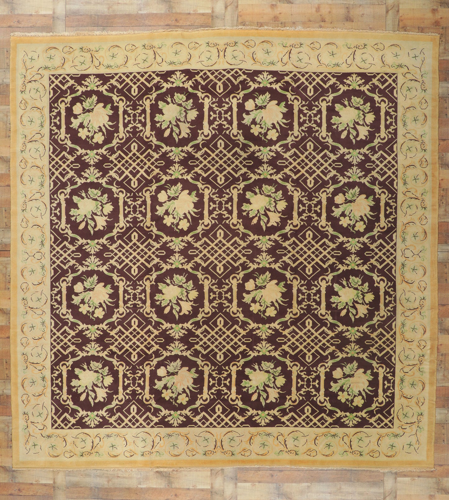11 x 11 Antique European Garden Rug 77078