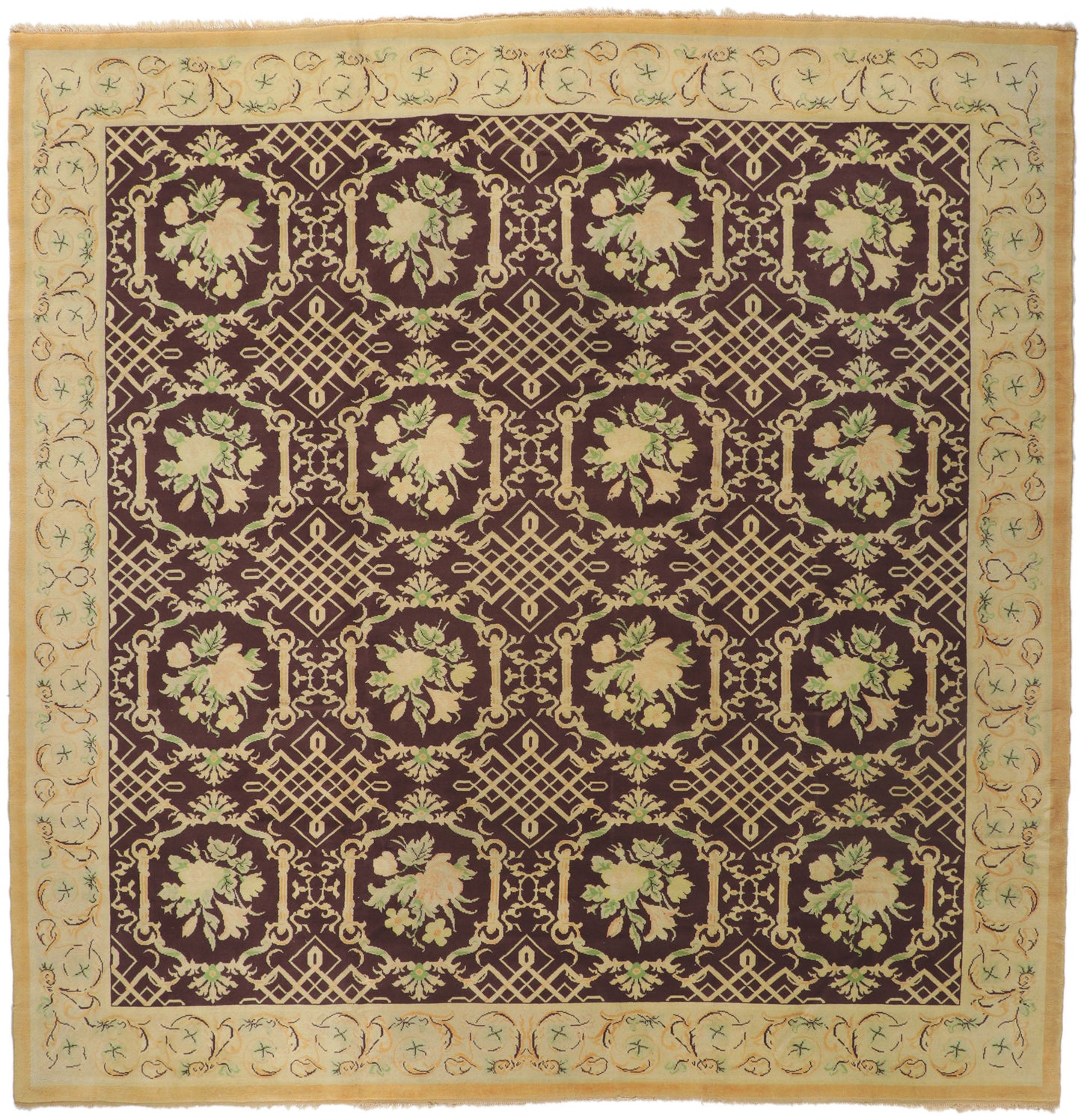 11 x 11 Antique European Garden Rug 77078