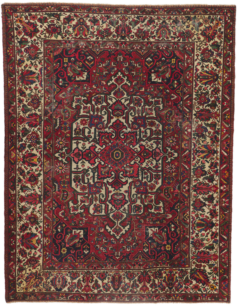 11 x 14 Antique Persian Bakhtiari Rug 61194