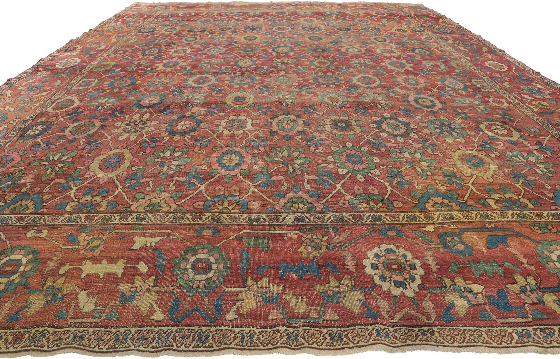 11 x 15 Antique Persian Bakshaish Rug 78290