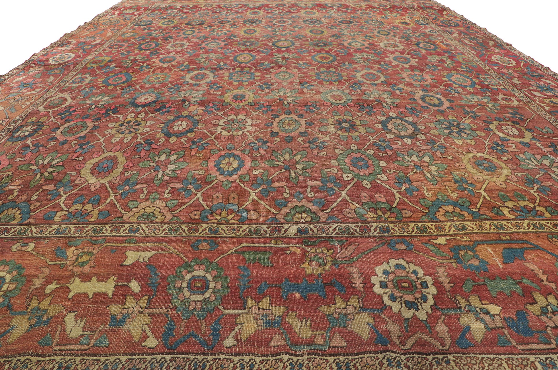 11 x 15 Antique Persian Bakshaish Rug 78290