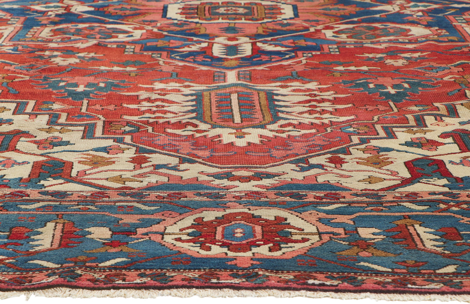 11 x 15 Antique Persian Serapi Rug 78331