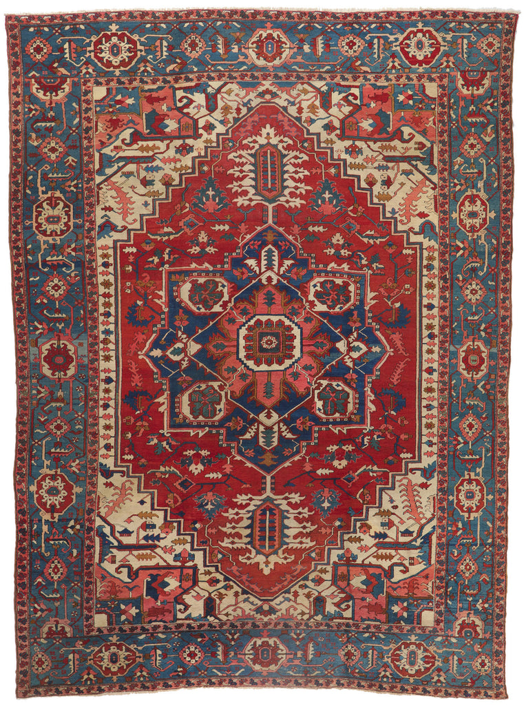 11 x 15 Antique Persian Serapi Rug 78331
