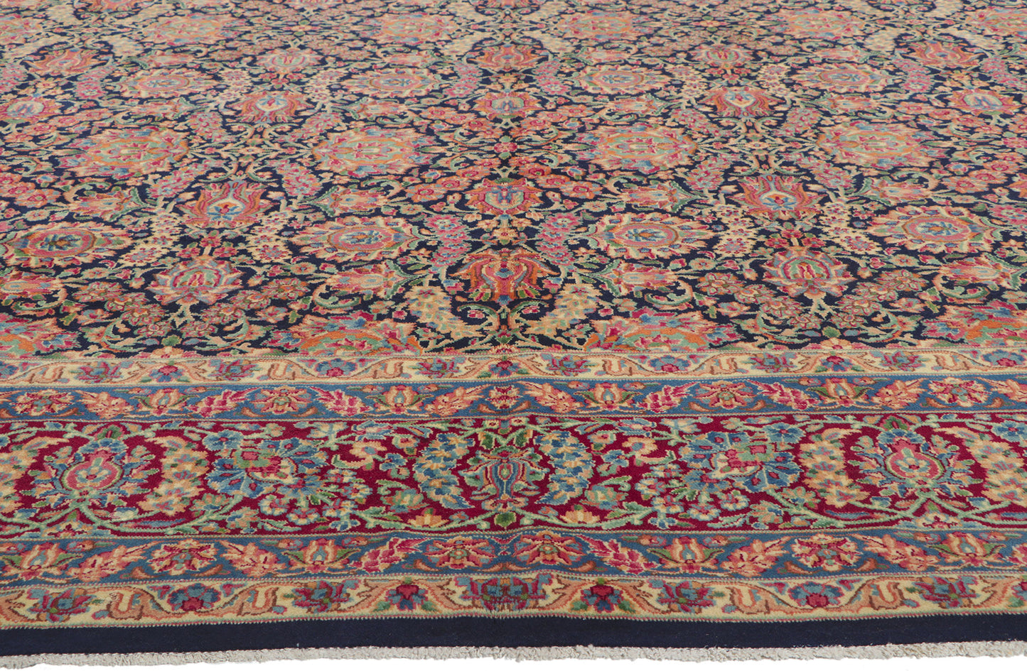 11 x 16 Antique Persian Kerman Rug 61210