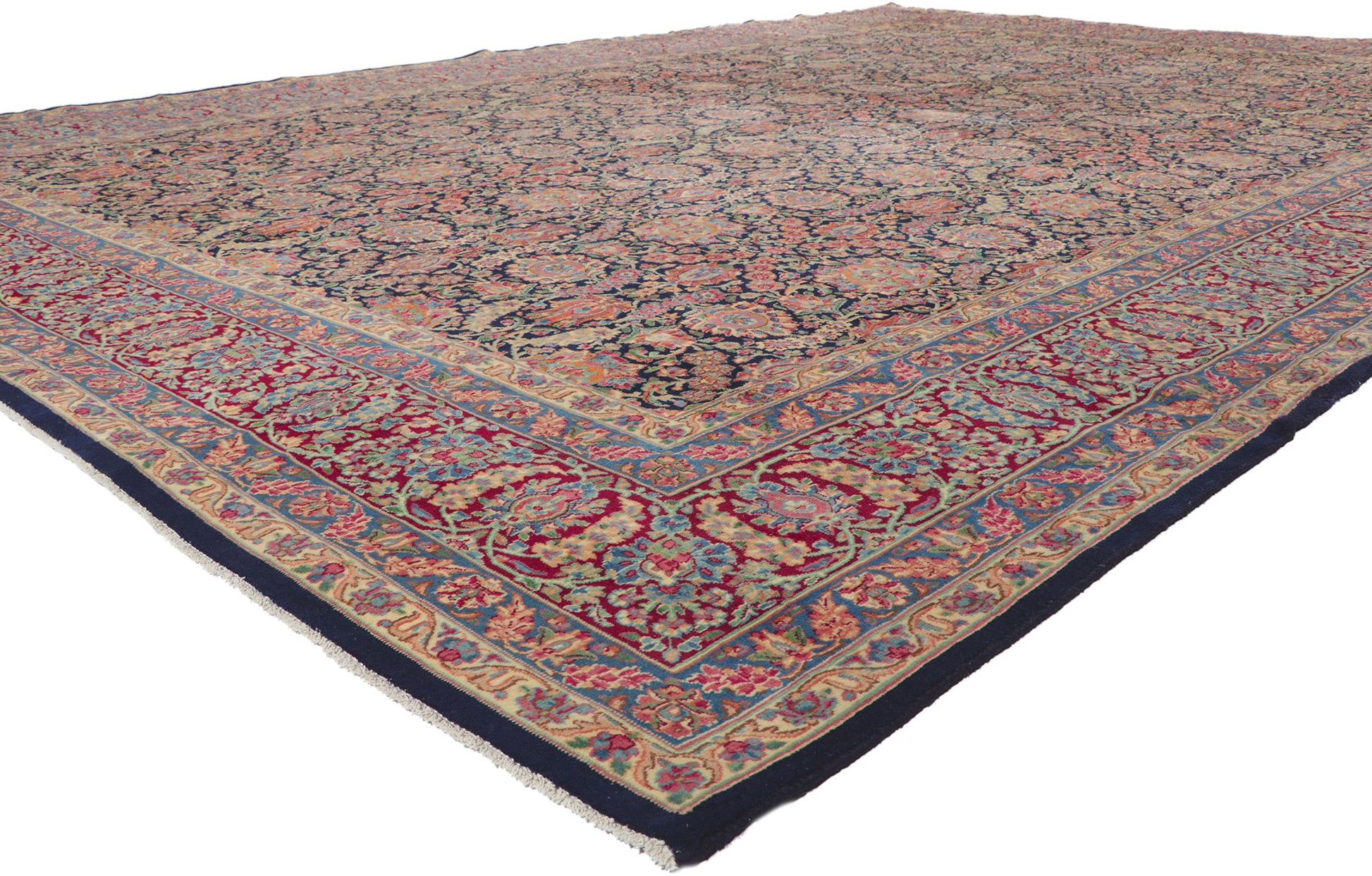 11 x 16 Antique Persian Kerman Rug 61210