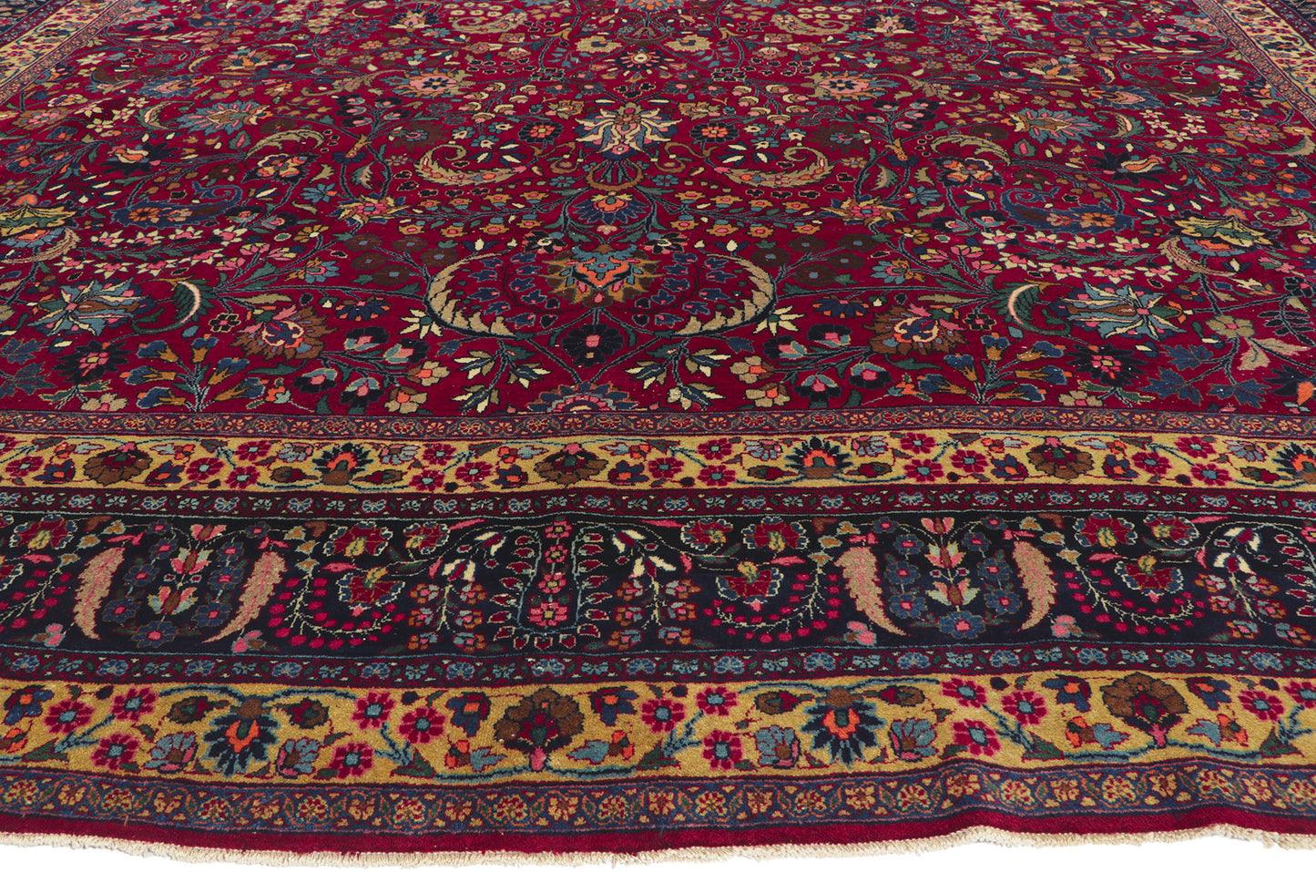 11 x 16 Antique Persian Mashhad Rug 61174