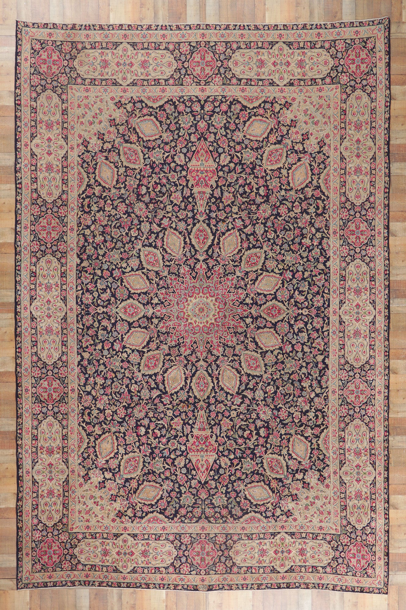 11 x 17 Antique Persian Kerman Rug 61187