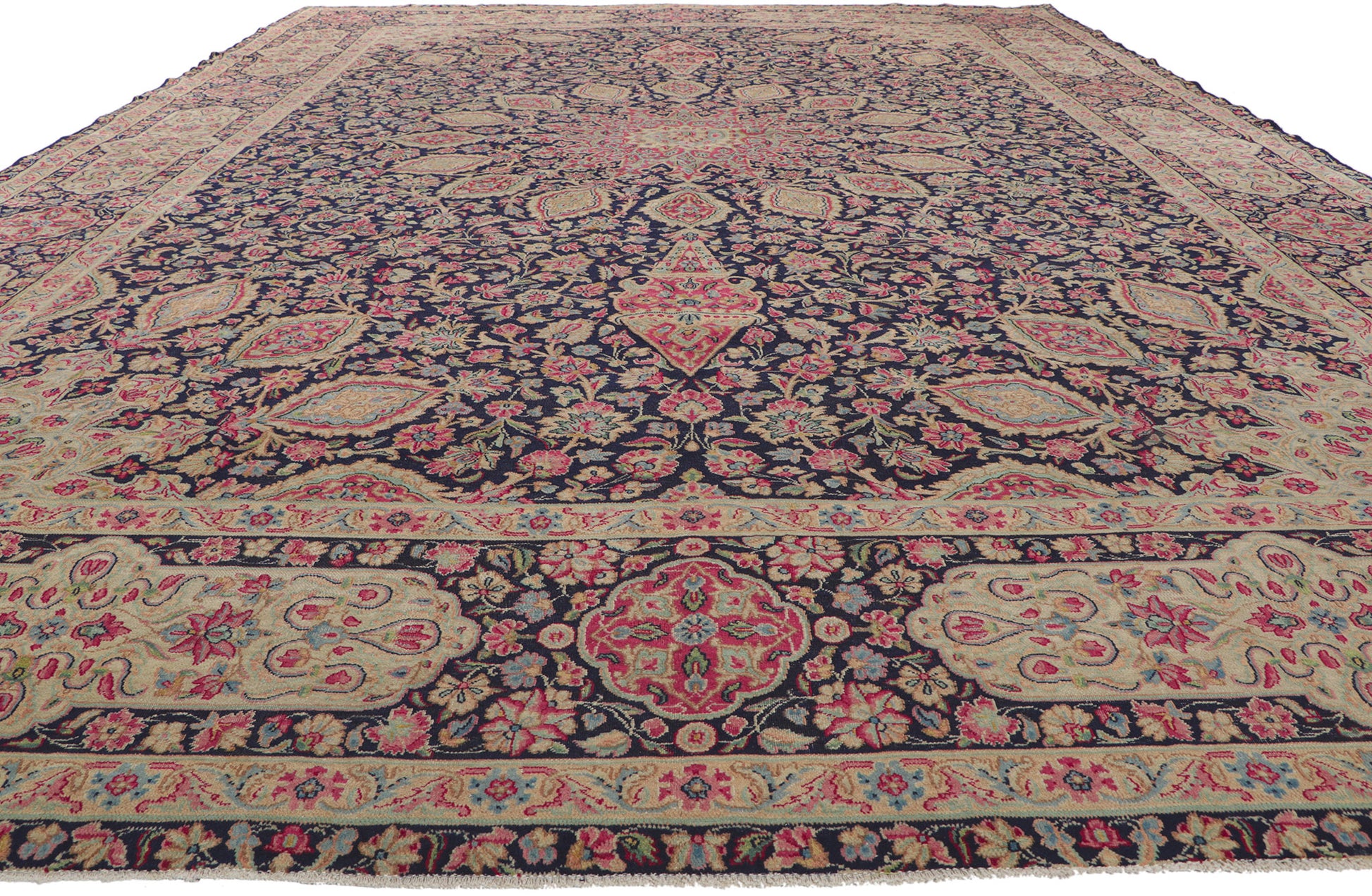 11 x 17 Antique Persian Kerman Rug 61187