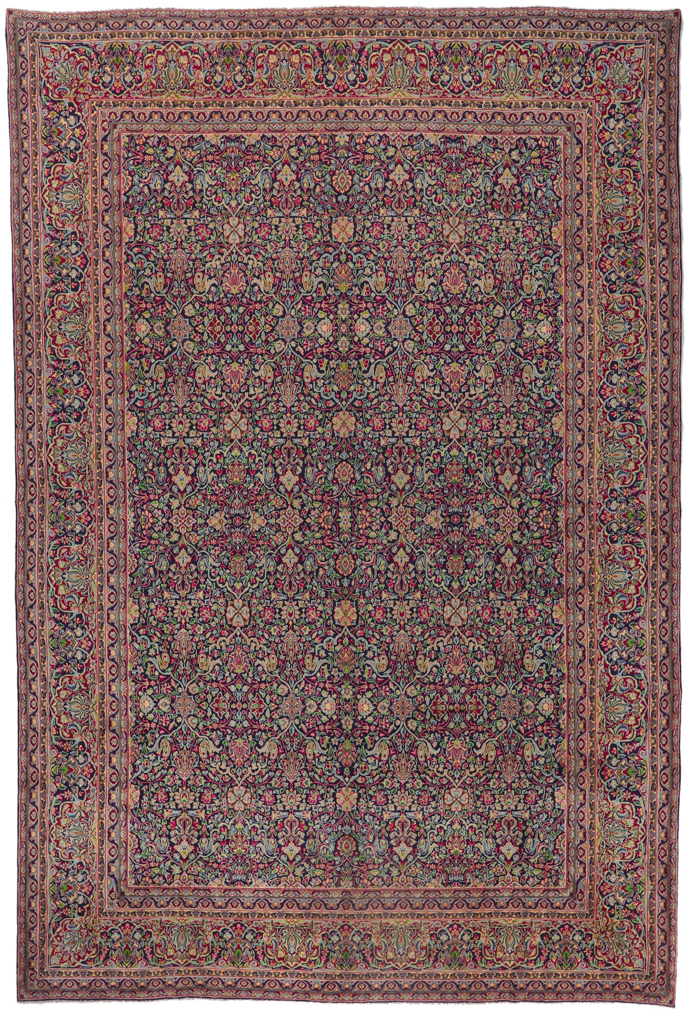 11 x 17 Antique Persian Kerman Rug 61202