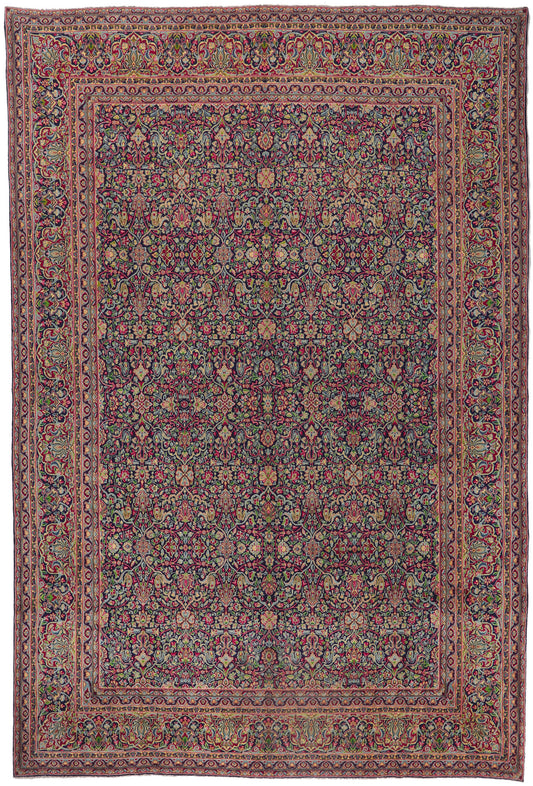 11 x 17 Antique Persian Kerman Rug 61202