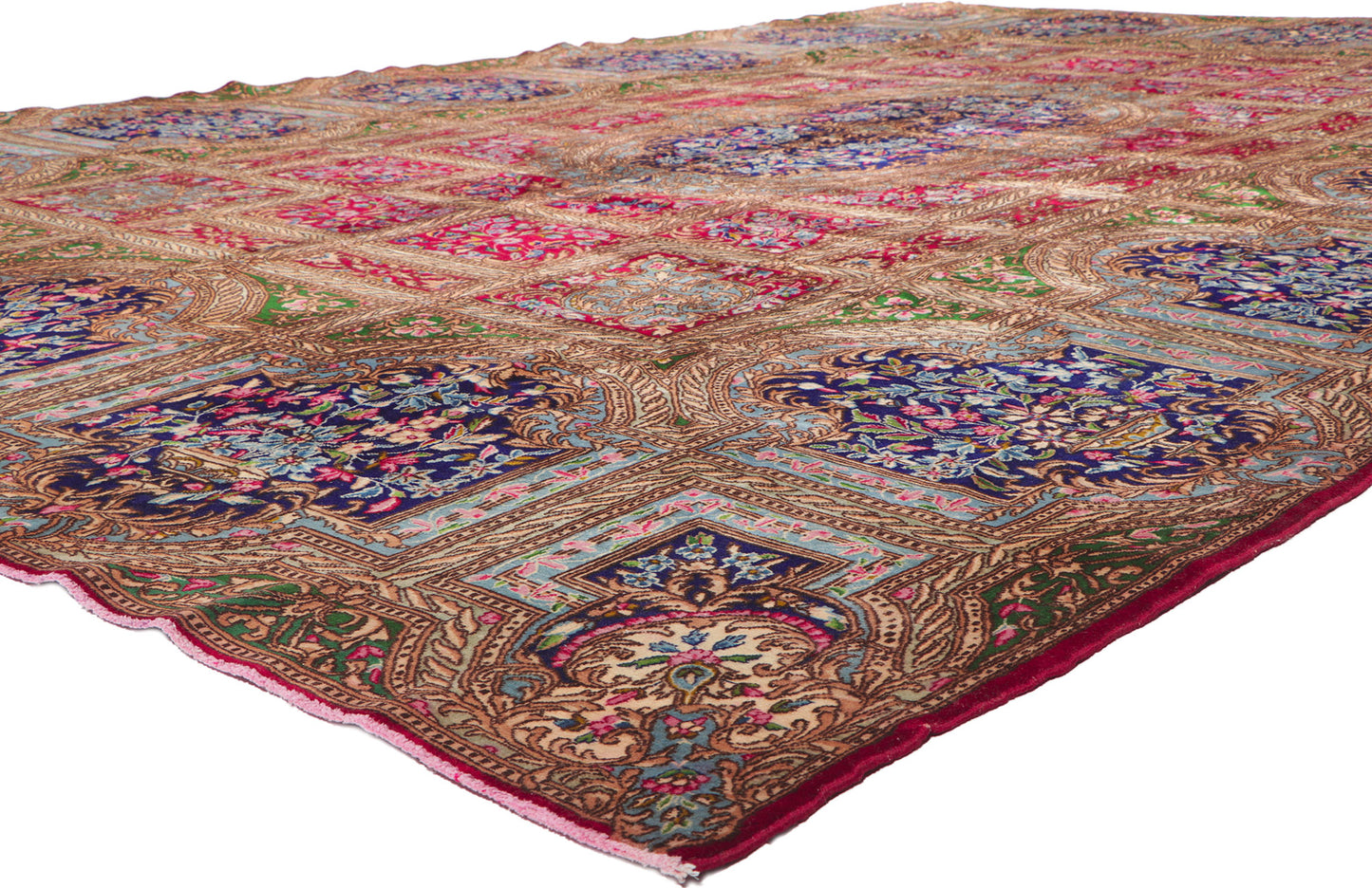 11 x 17 Vintage Persian Lavar Kerman Rug 78342