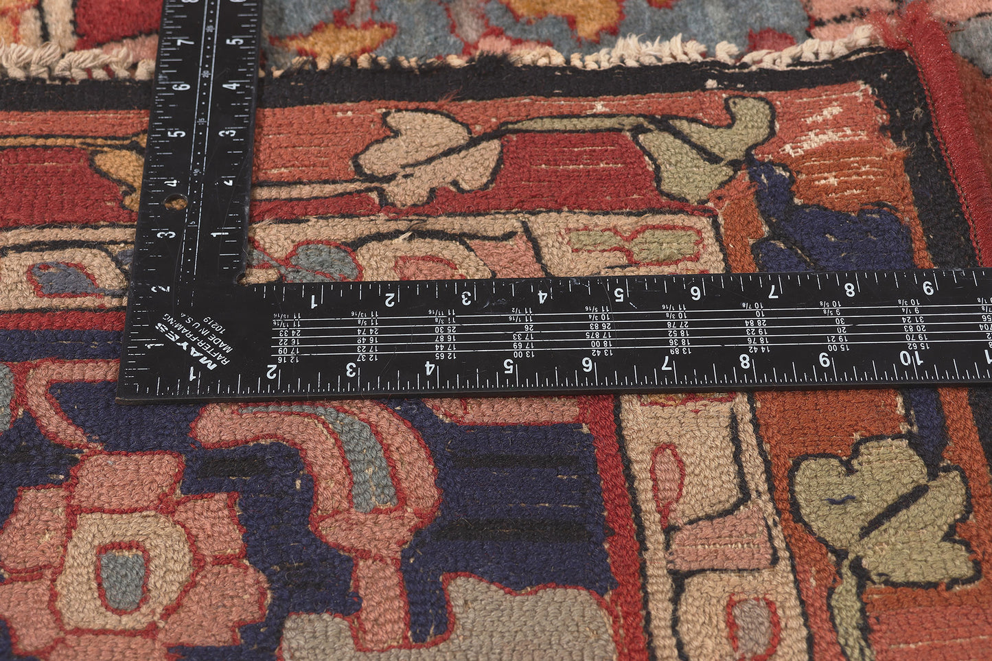11 x 14 Antique European Hooked Rug 78606