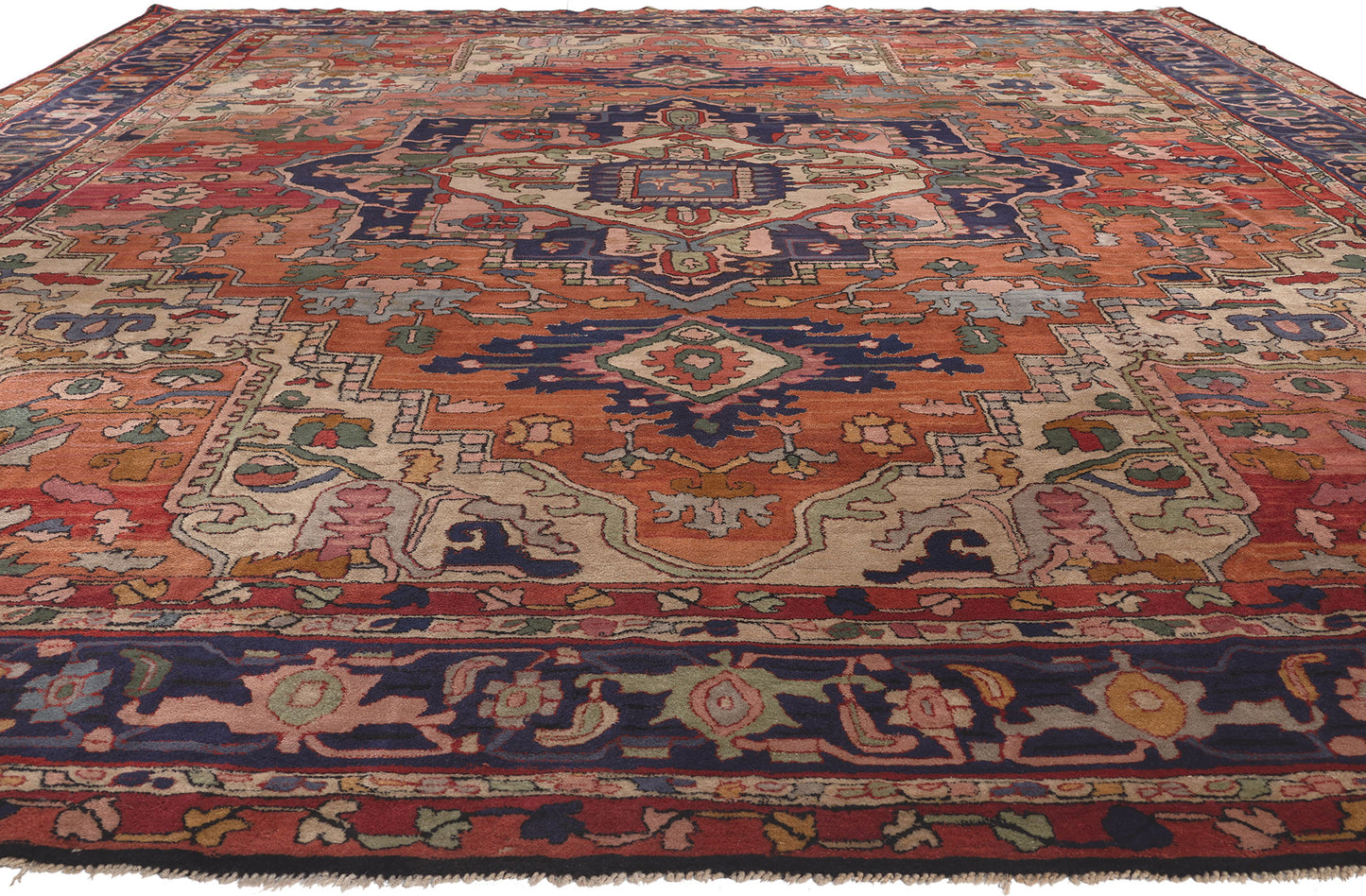 11 x 14 Antique European Hooked Rug 78606