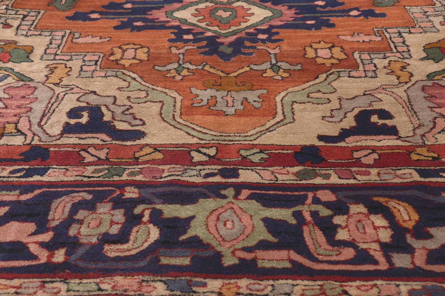 11 x 14 Antique European Hooked Rug 78606