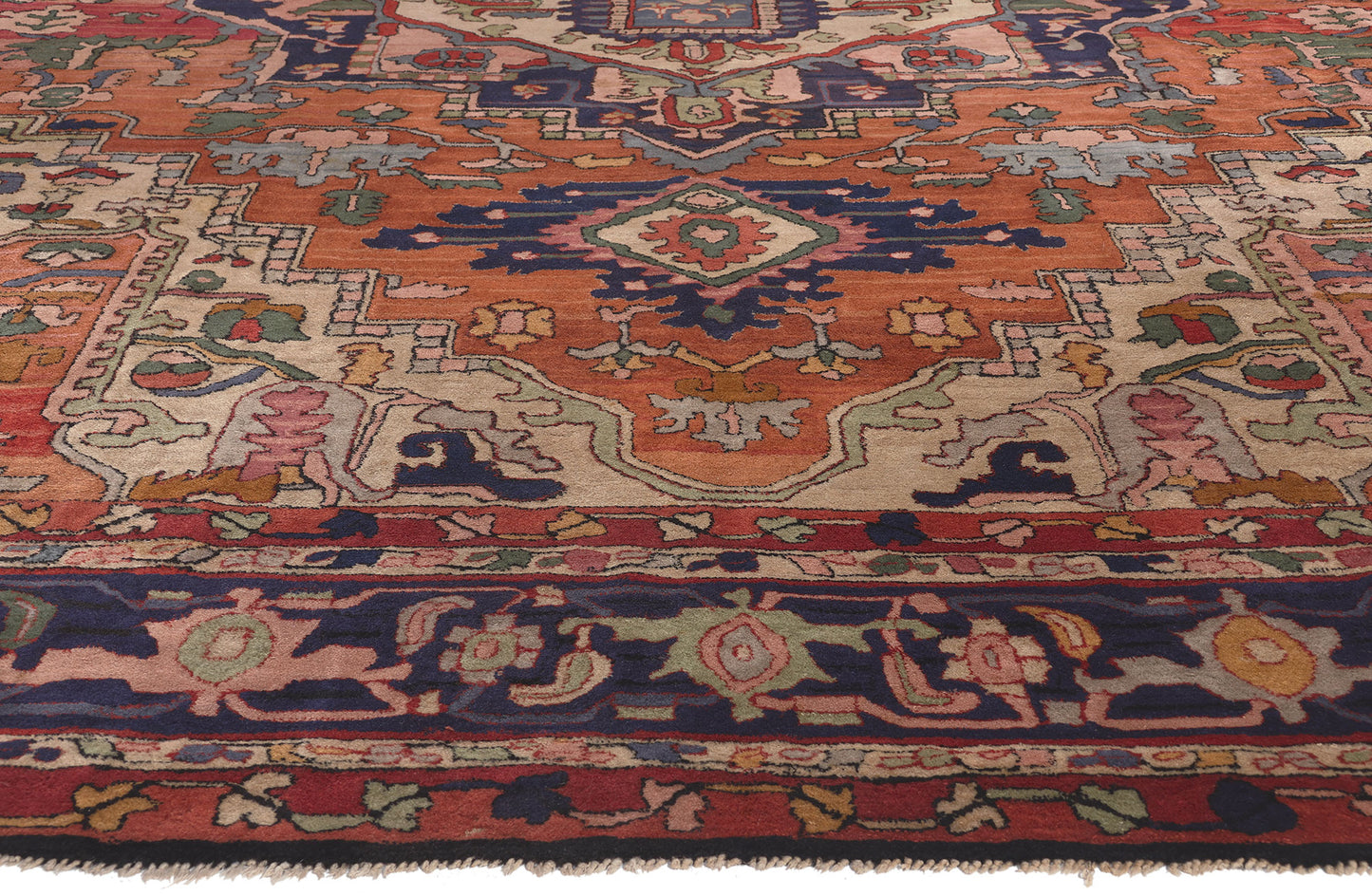 11 x 14 Antique European Hooked Rug 78606