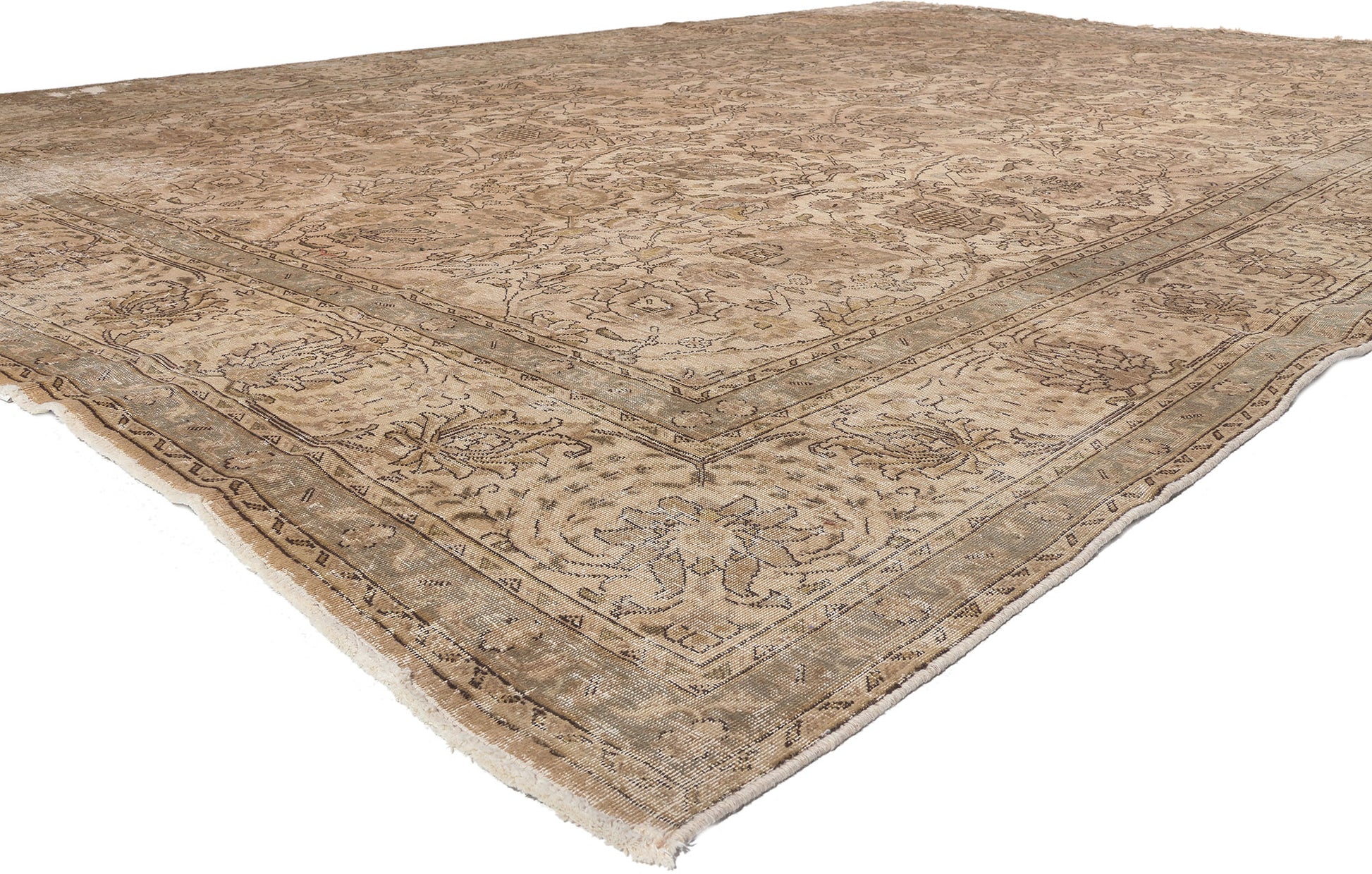 11 x 16 Vintage Persian Tabriz Rug 78583