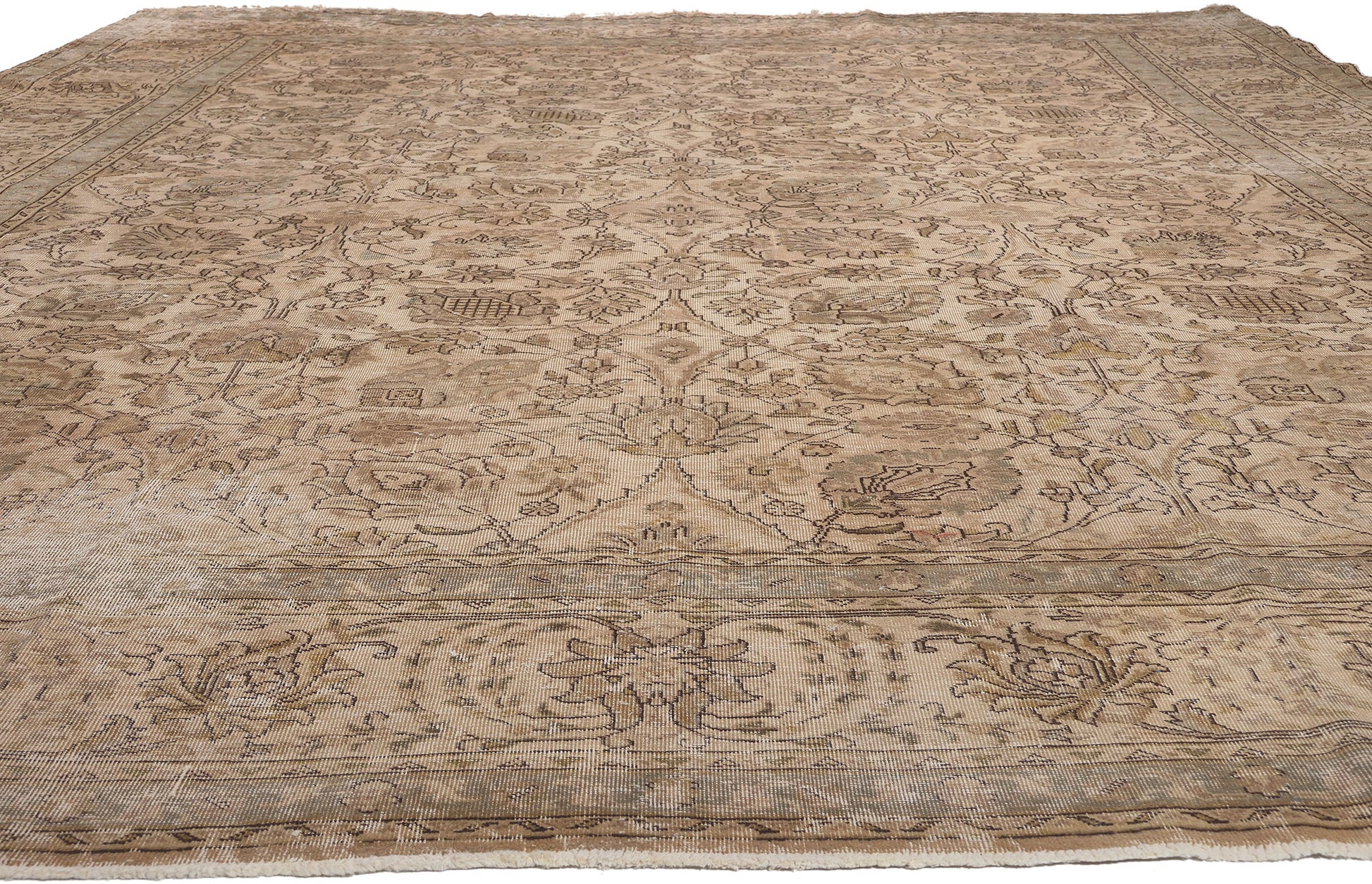 11 x 16 Vintage Persian Tabriz Rug 78583