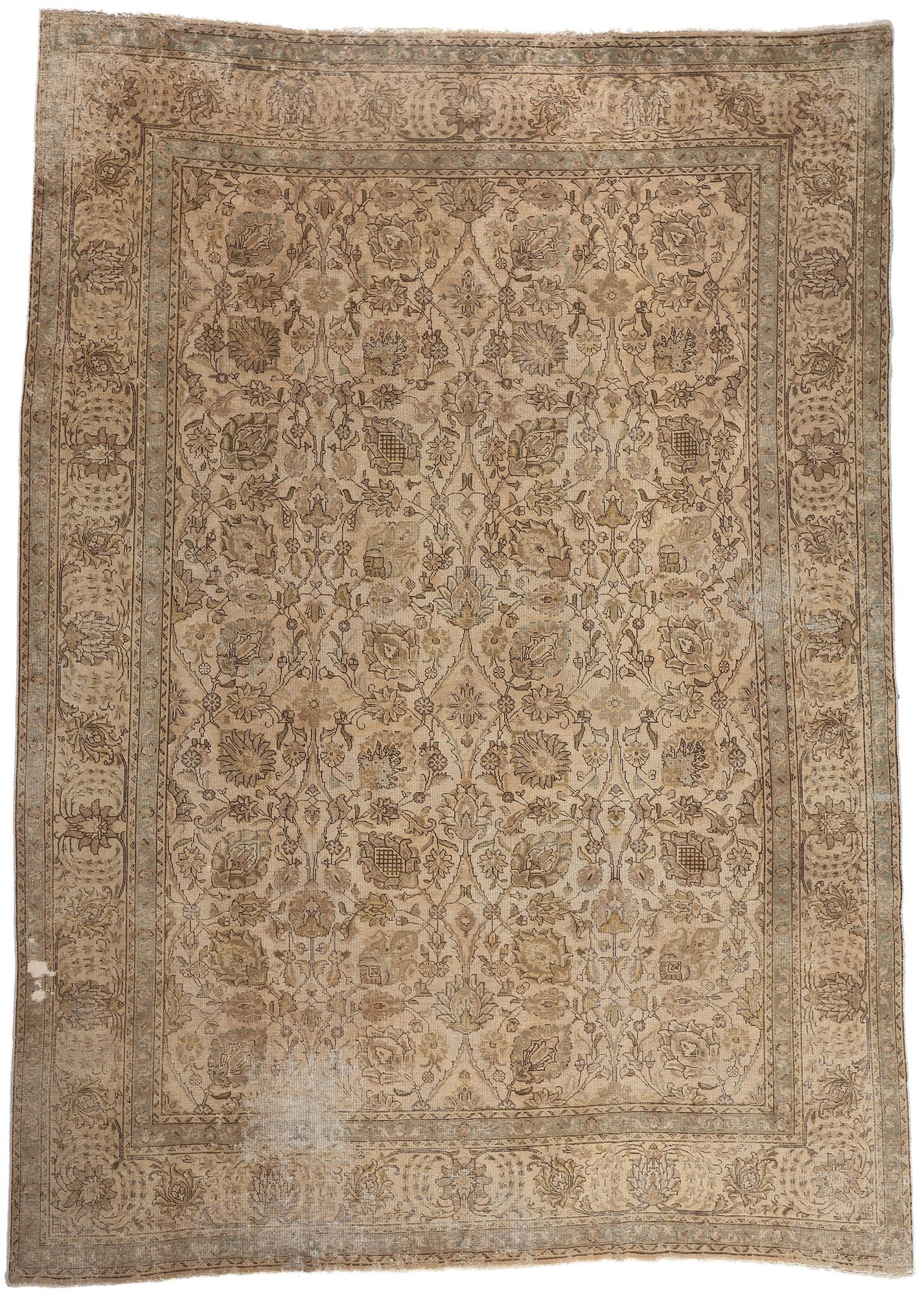 11 x 16 Vintage Persian Tabriz Rug 78583