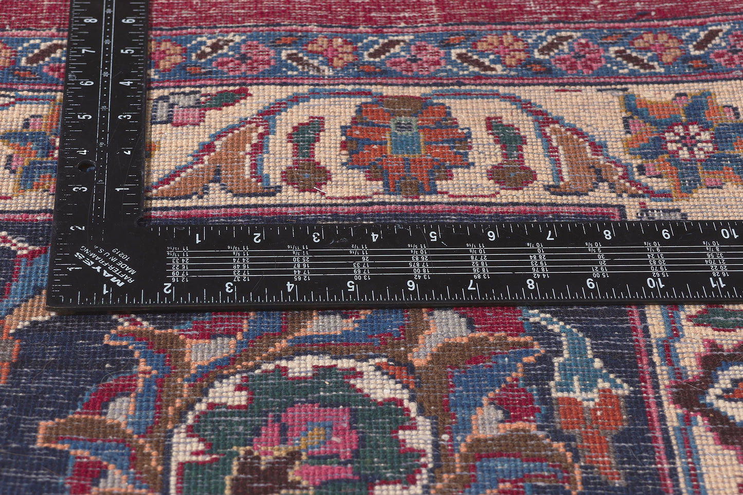 11 x 17 Antique Persian Mashhad Rug 78568