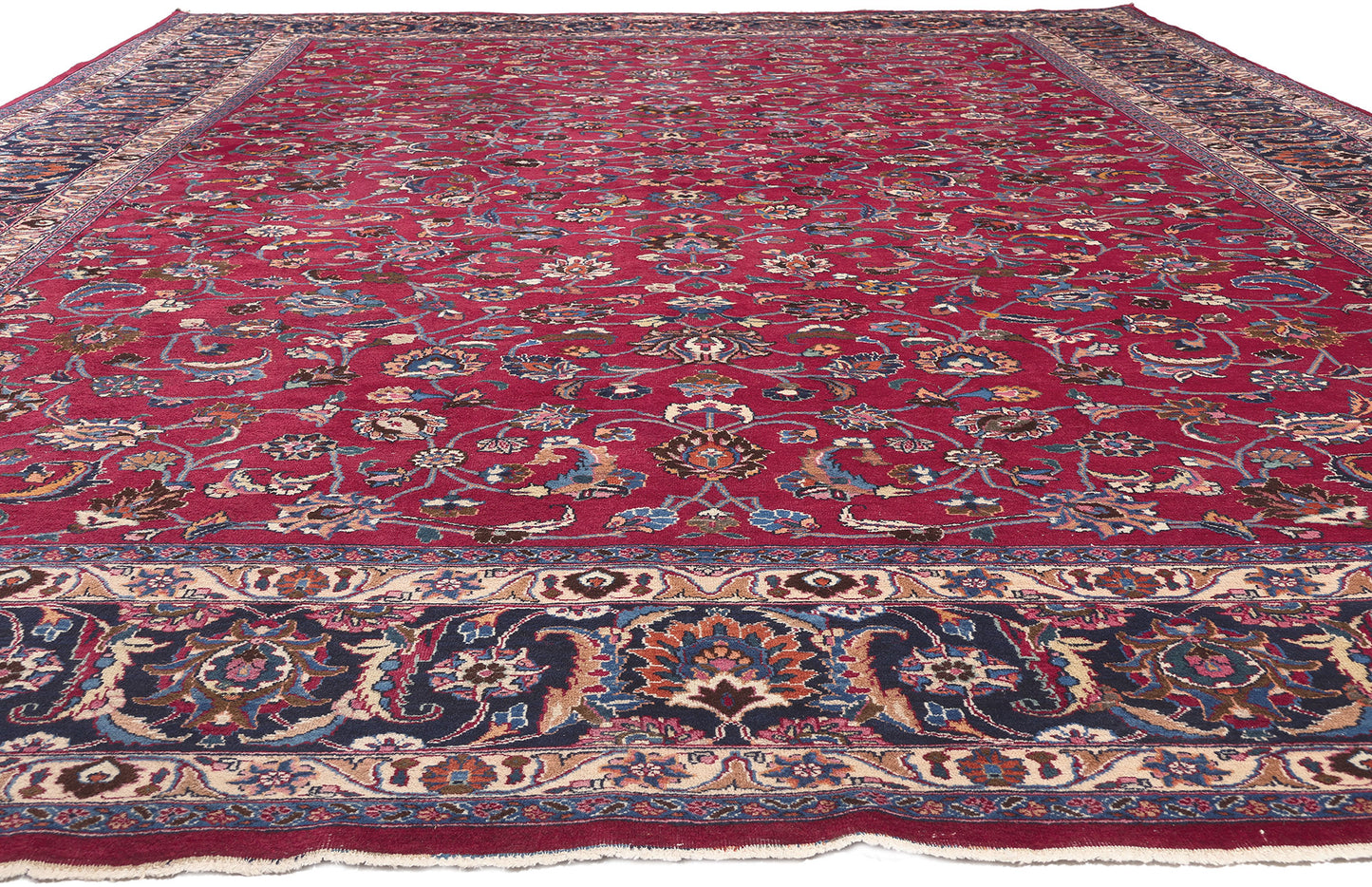 11 x 17 Antique Persian Mashhad Rug 78568