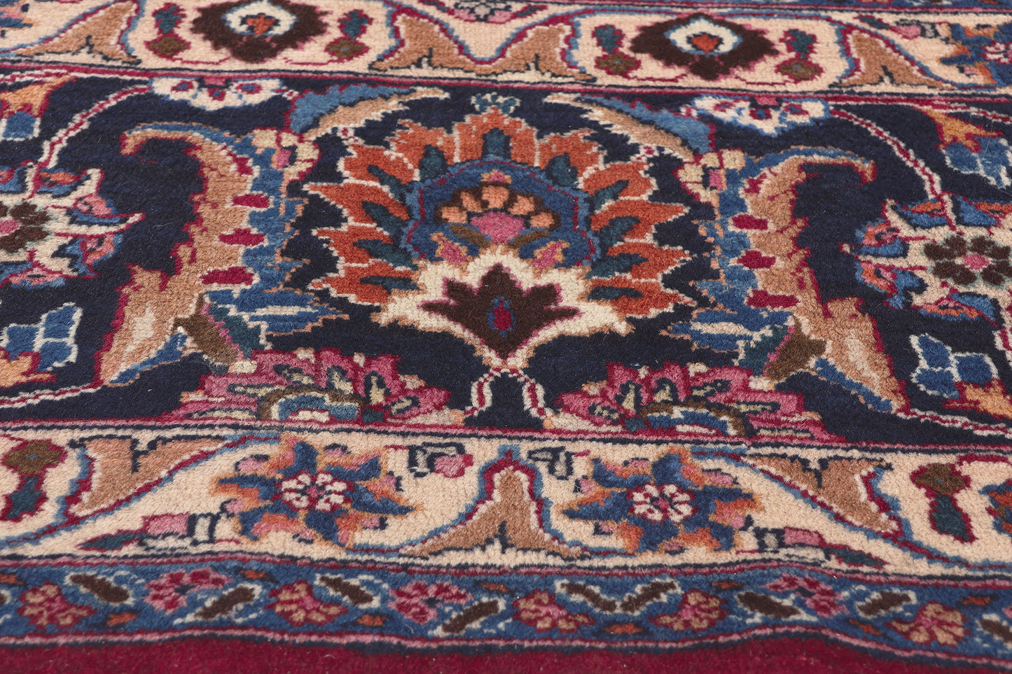 11 x 17 Antique Persian Mashhad Rug 78568