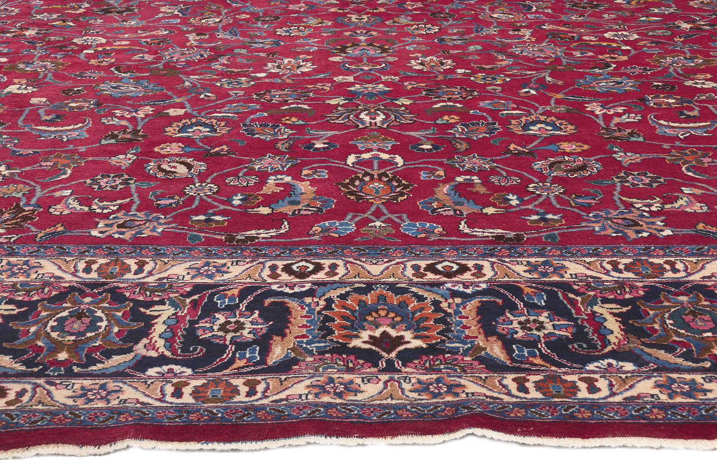 11 x 17 Antique Persian Mashhad Rug 78568