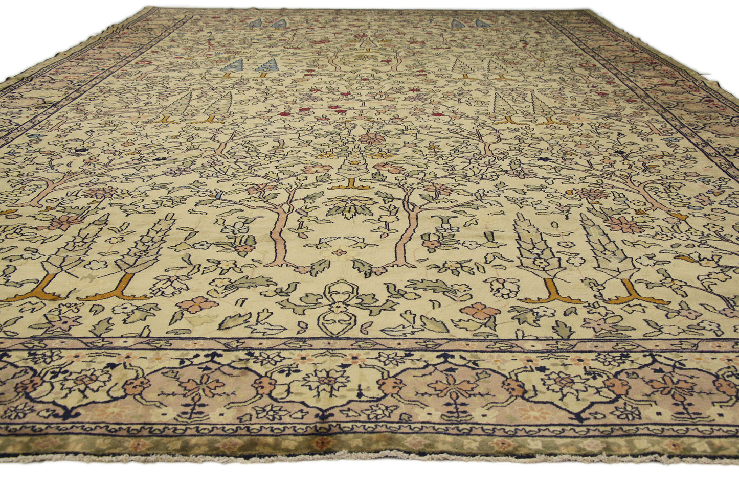 11 x 19 Antique Indian Agra Rug 72912