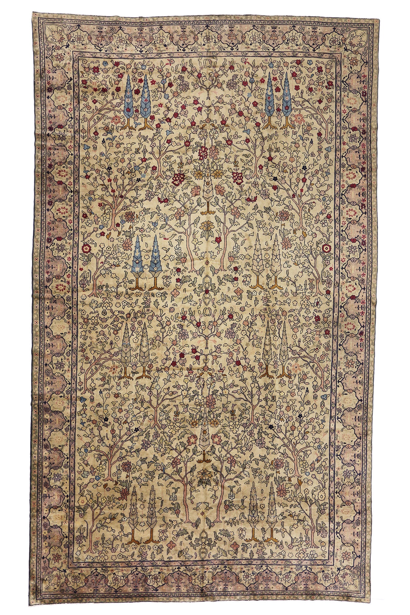 11 x 19 Antique Indian Agra Rug 72912