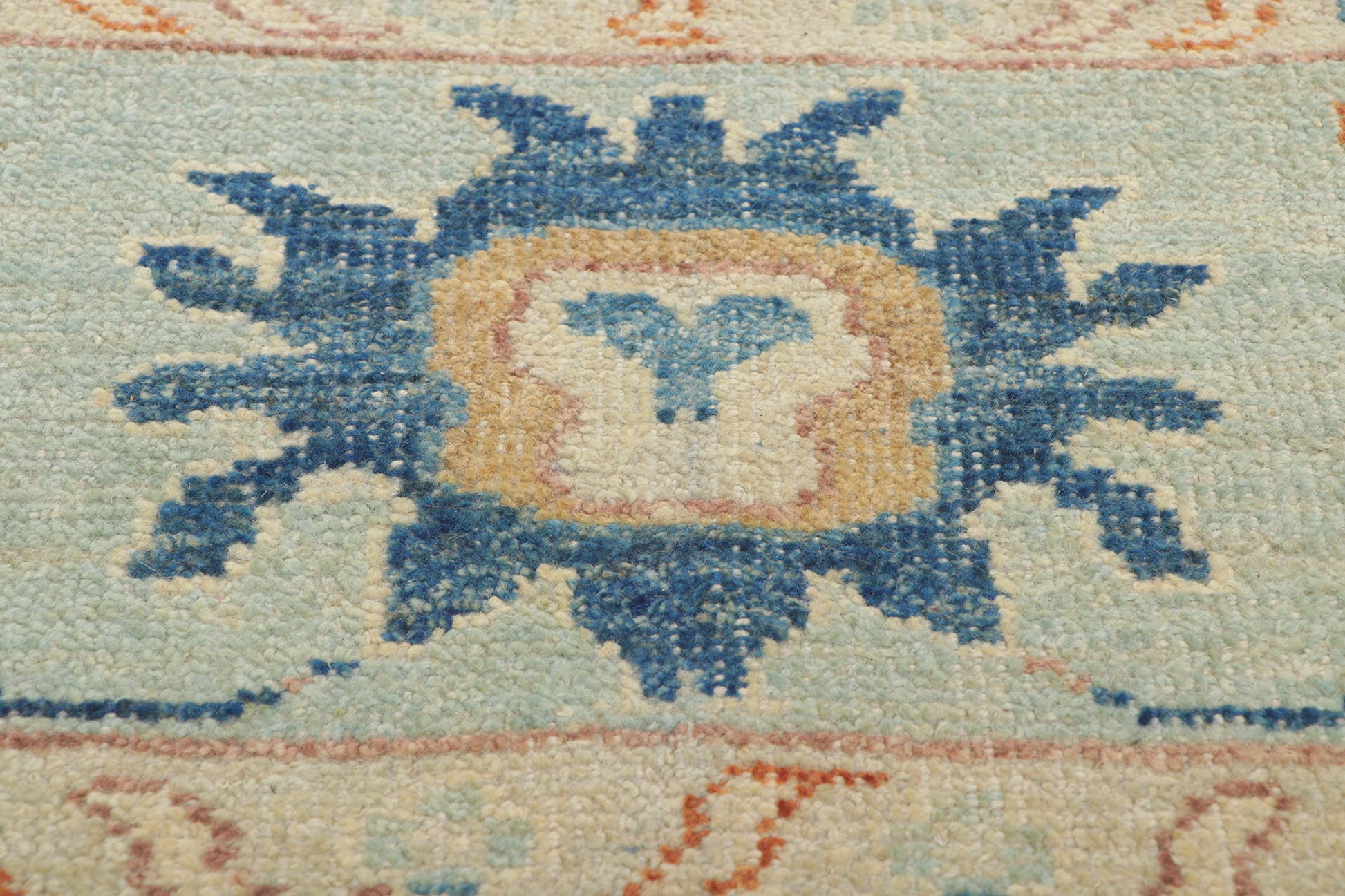 12 x 14 Colorful Blue Oushak Rug 80933