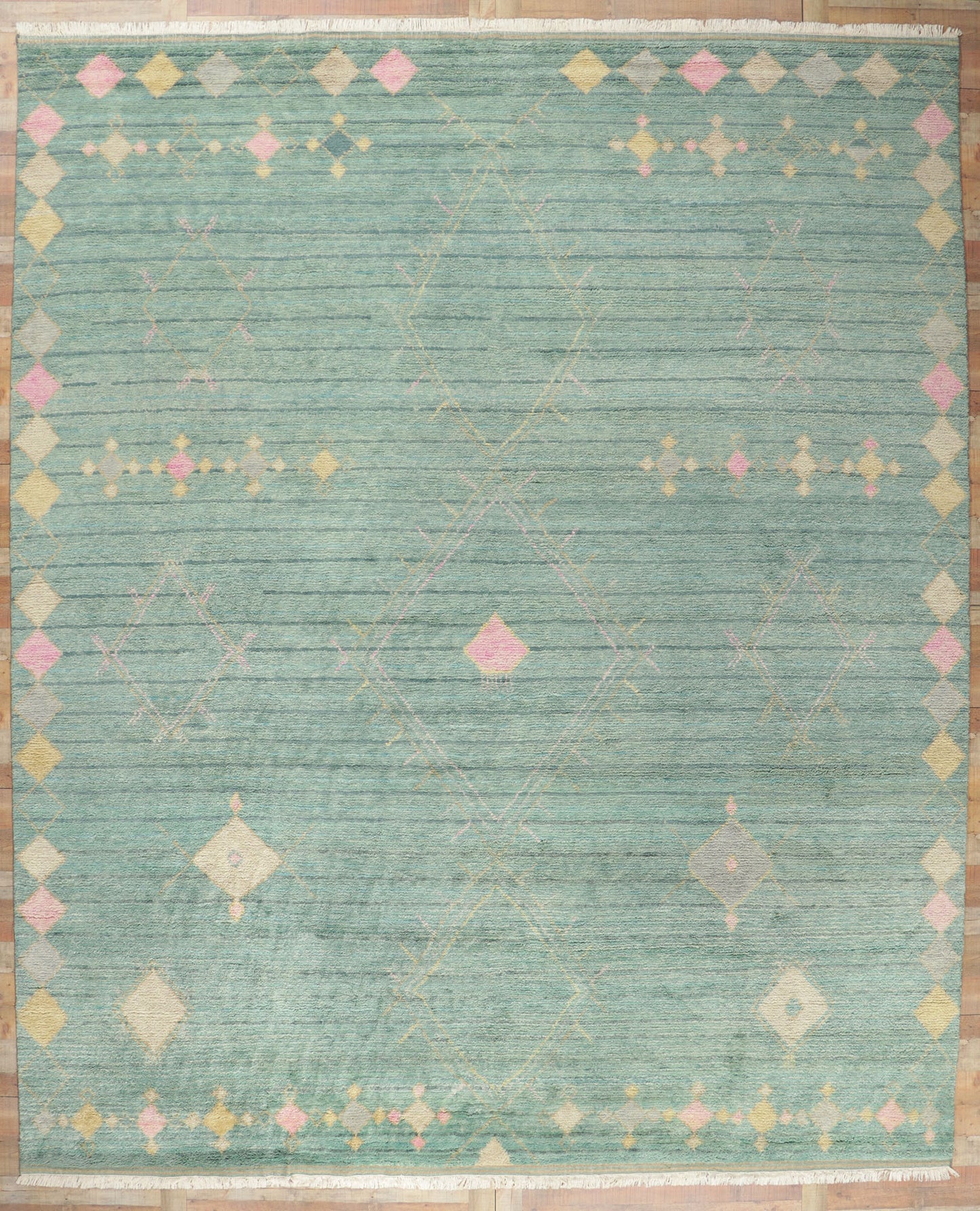 12 x 15 Teal Moroccan Area Rug 30776