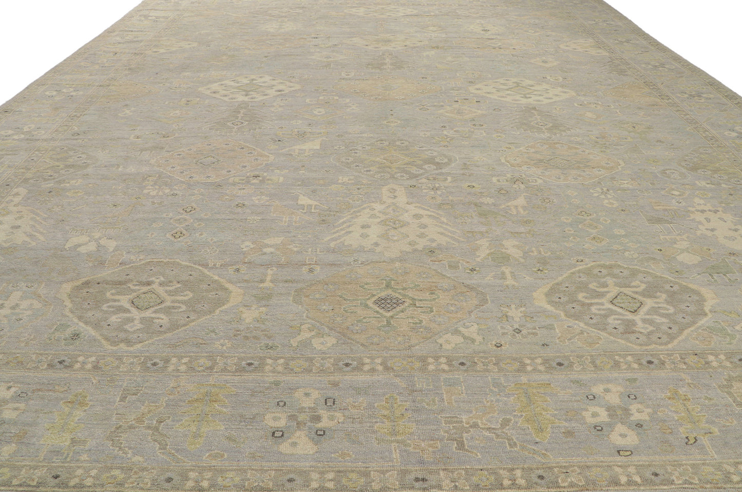 12 x 15 Vintage-Inspired Oushak Rug 30832